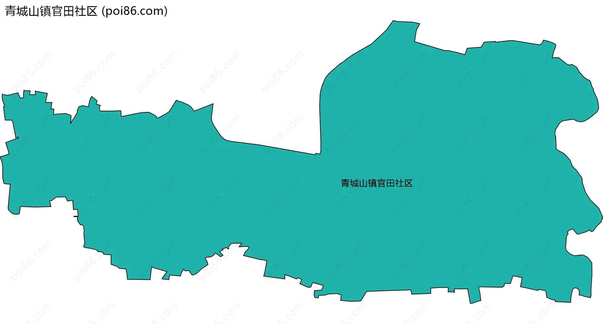 青城山镇官田社区边界地图
