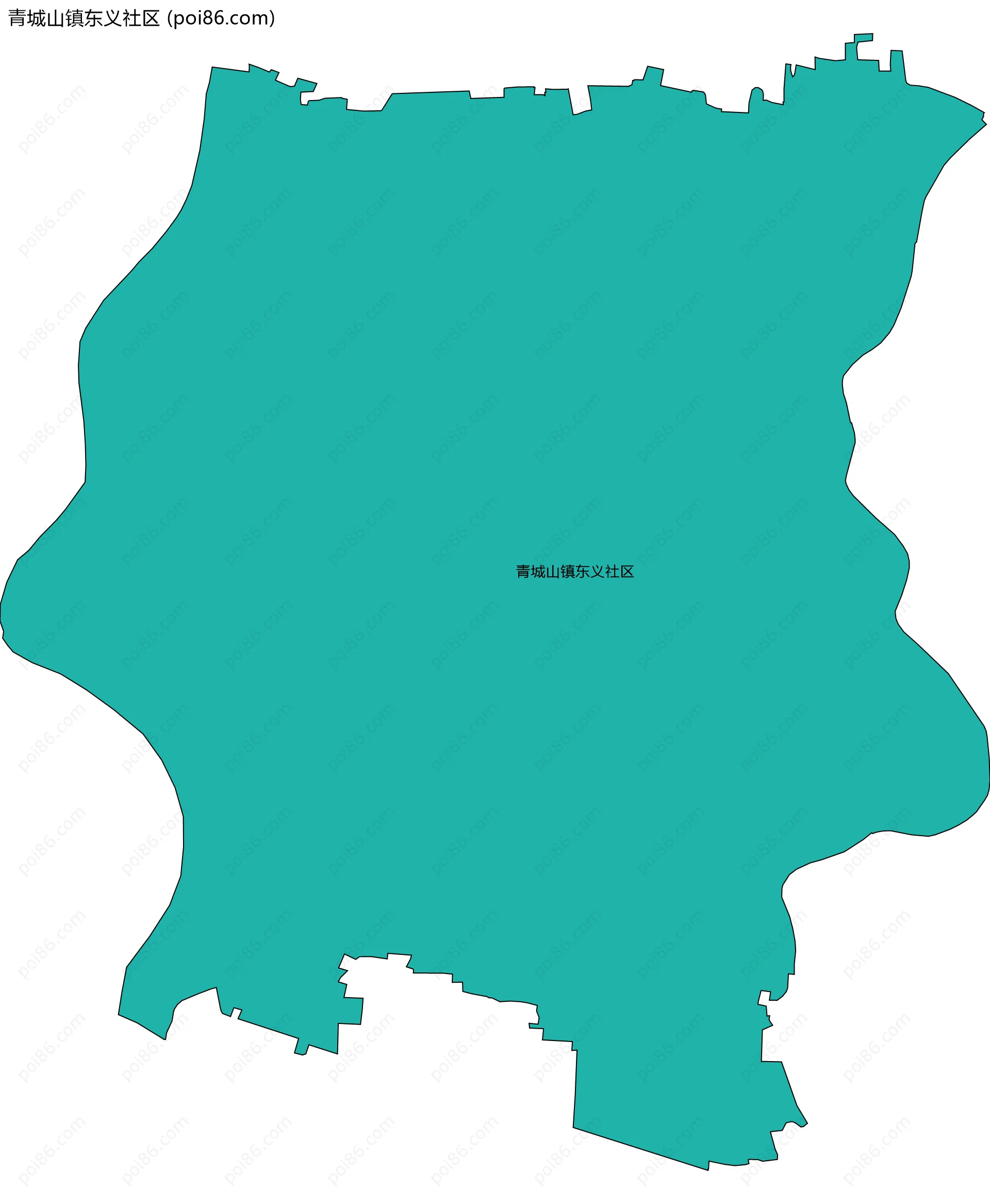 青城山镇东义社区边界地图