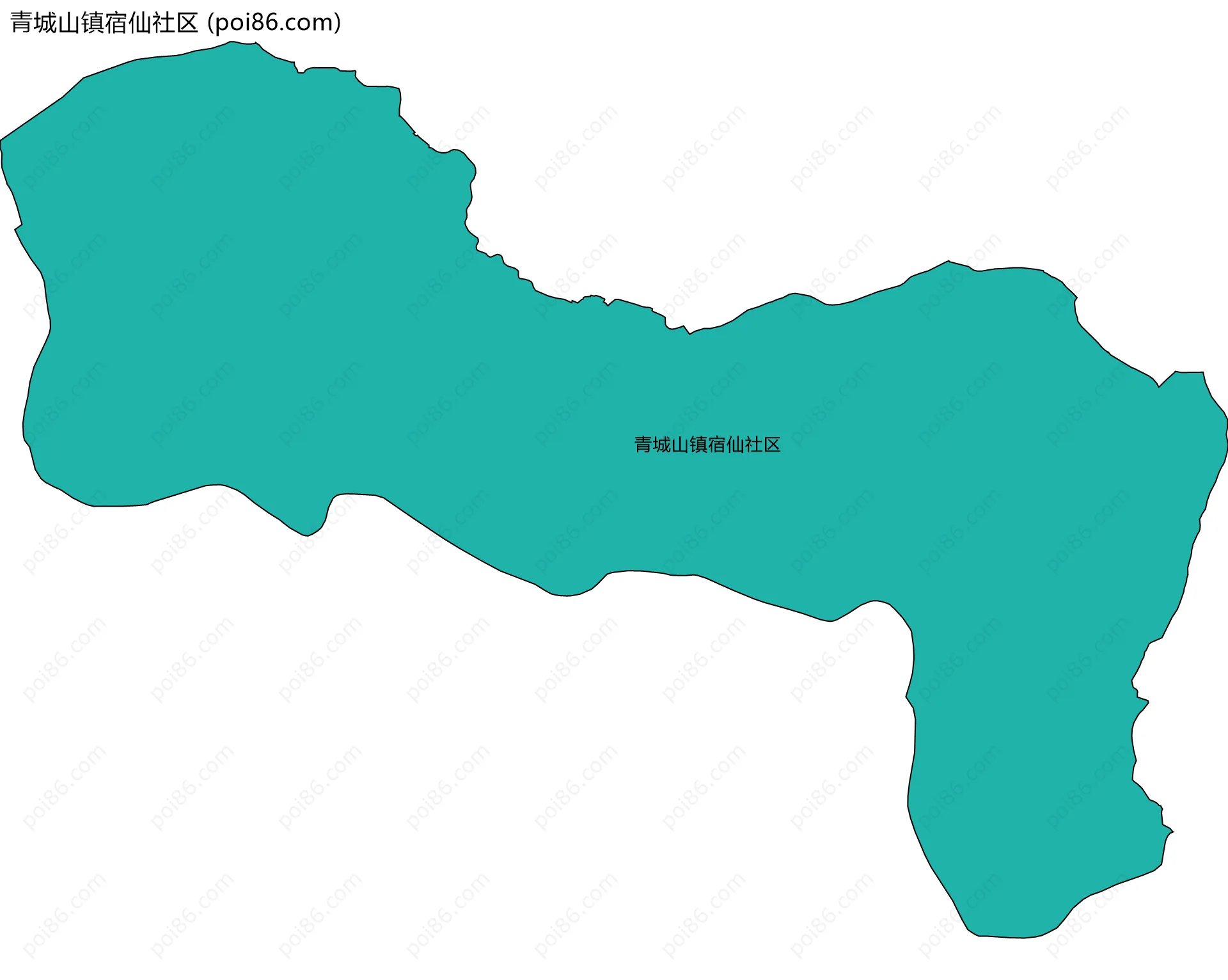 青城山镇宿仙社区边界地图