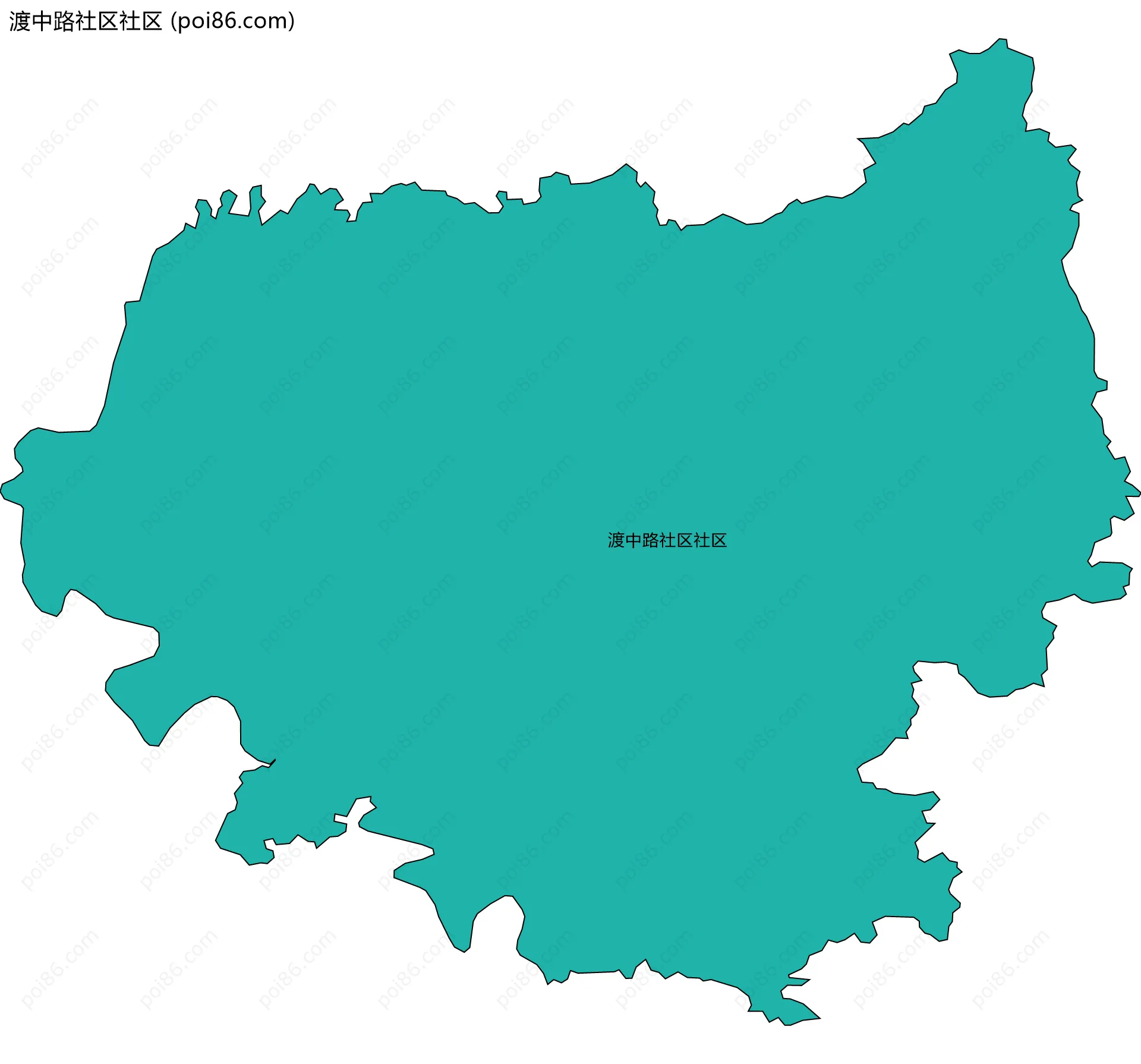 渡中路社区社区边界地图