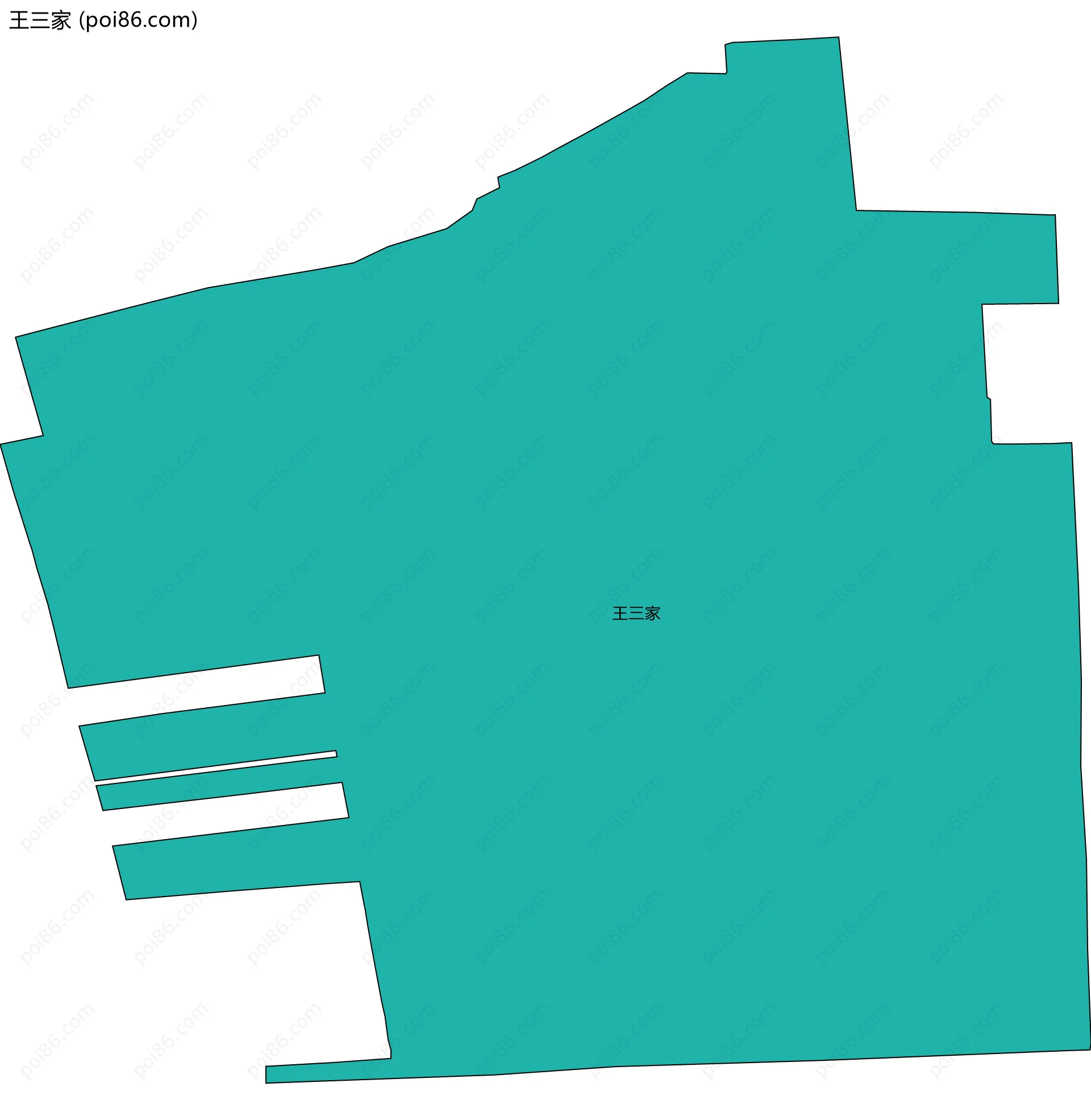 王三家边界地图