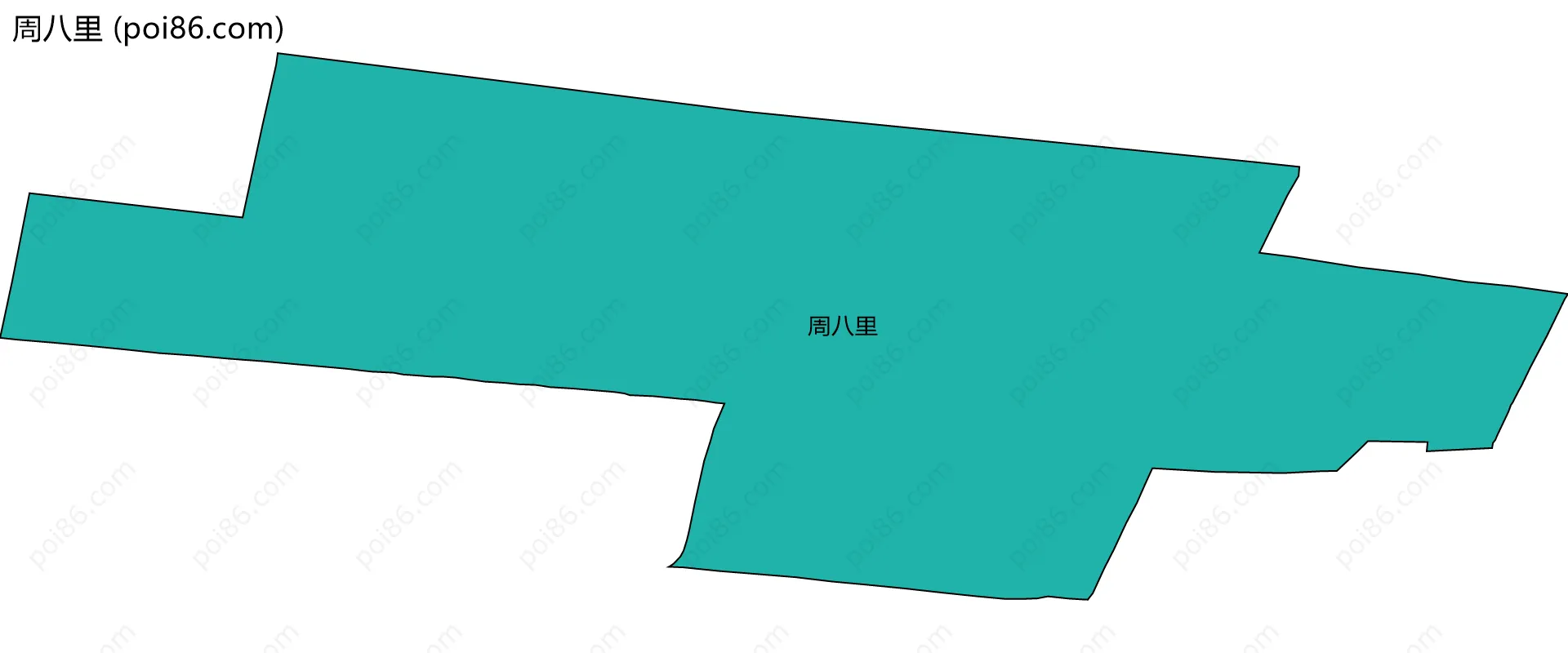 周八里边界地图