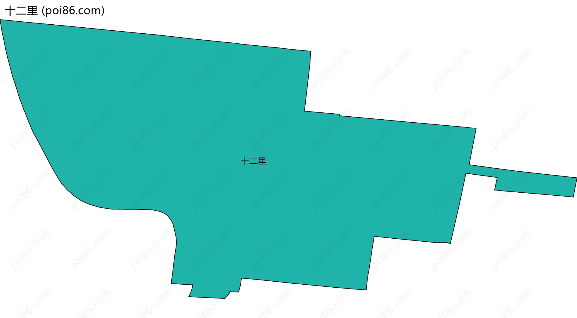 十二里边界地图