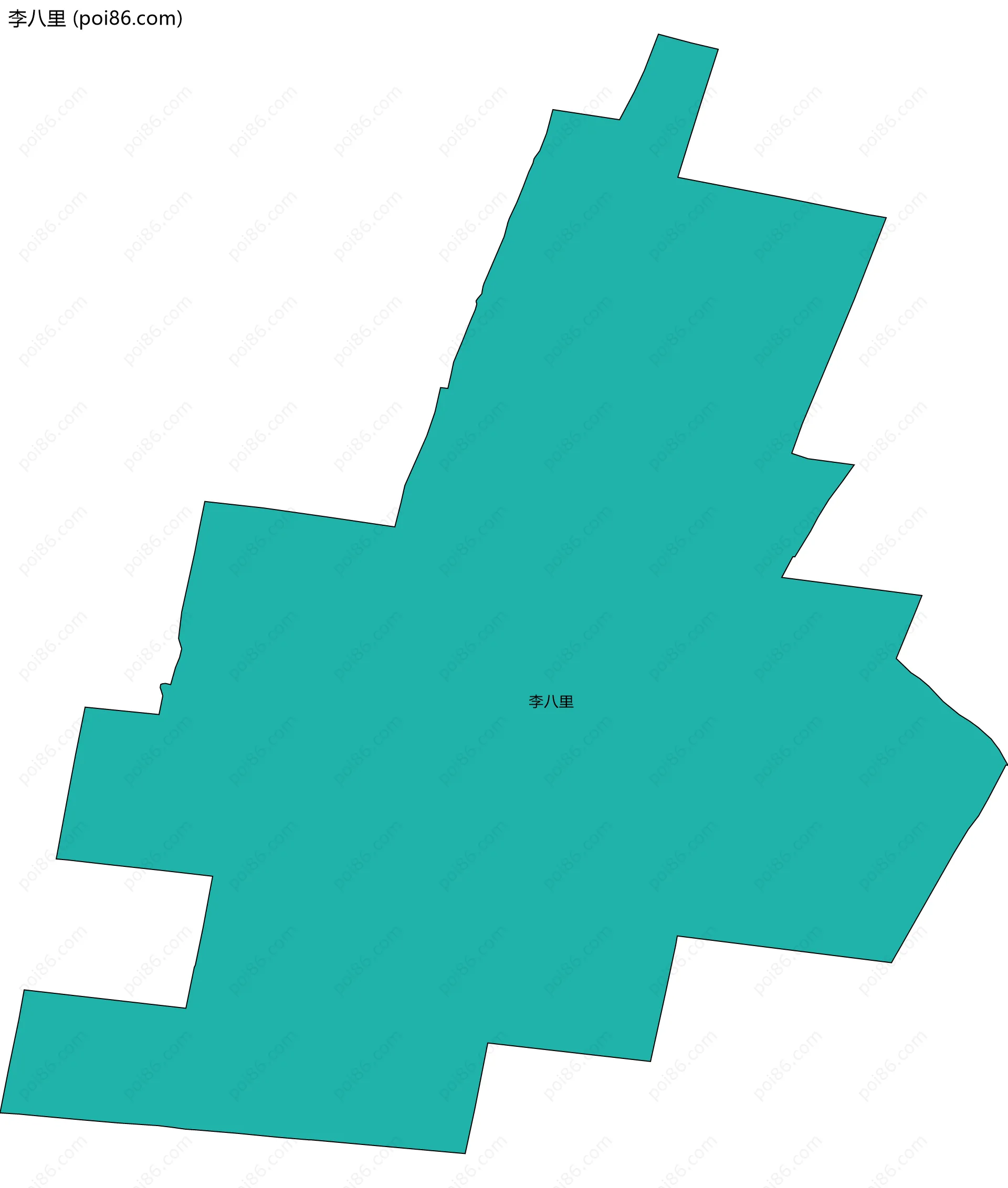 李八里边界地图