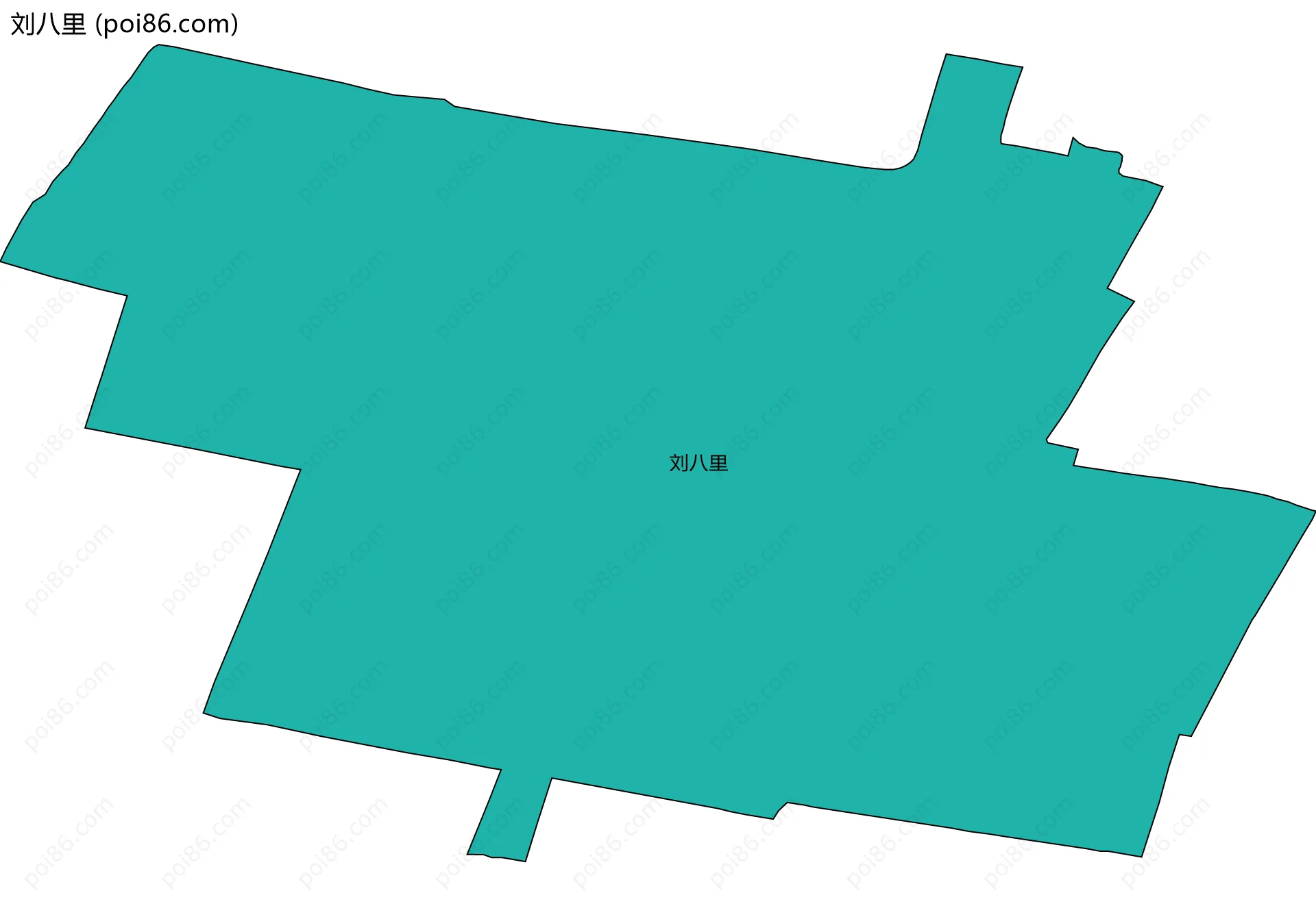 刘八里边界地图