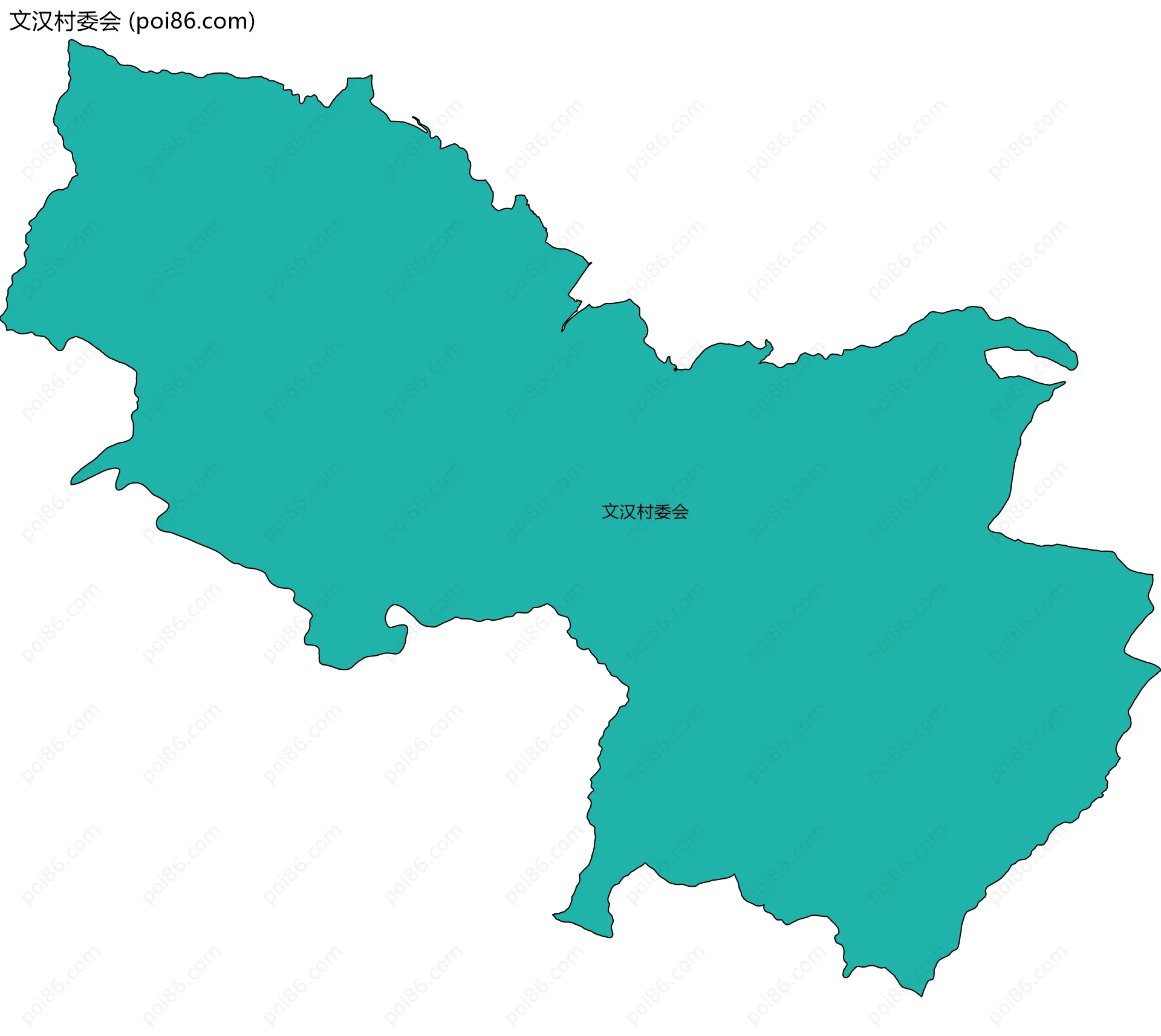 文汉村委会边界地图