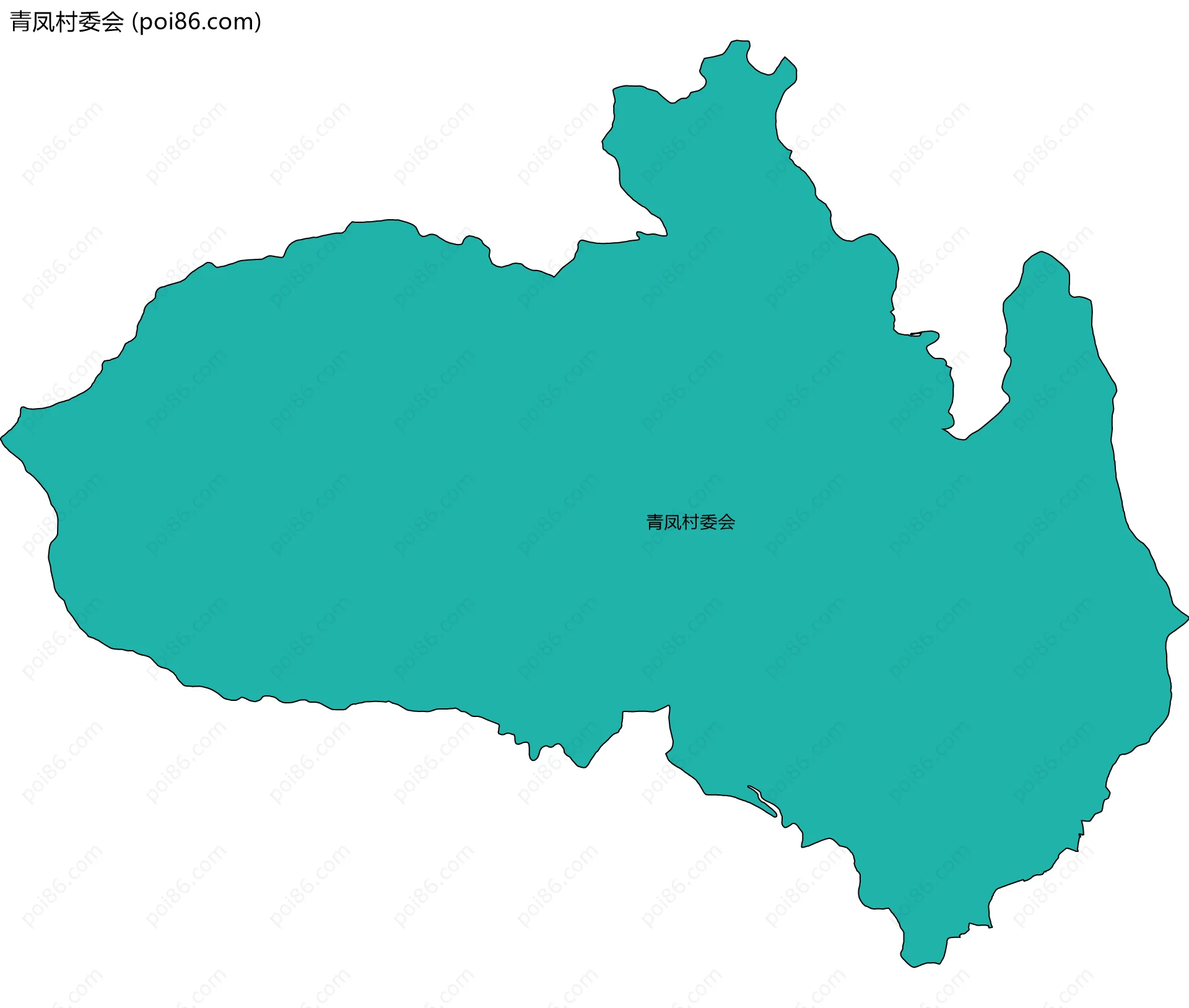 青凤村委会边界地图