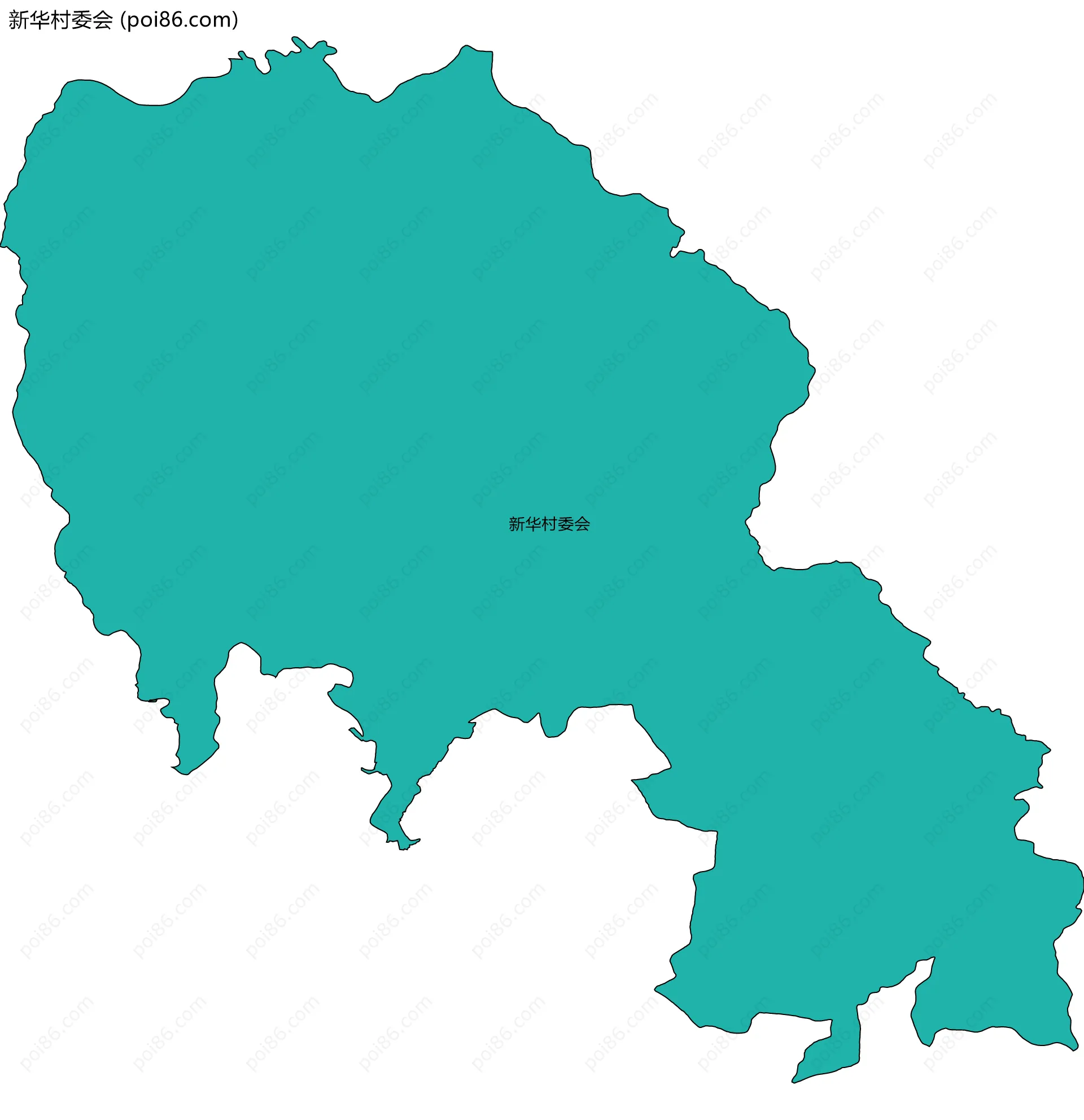 新华村委会边界地图