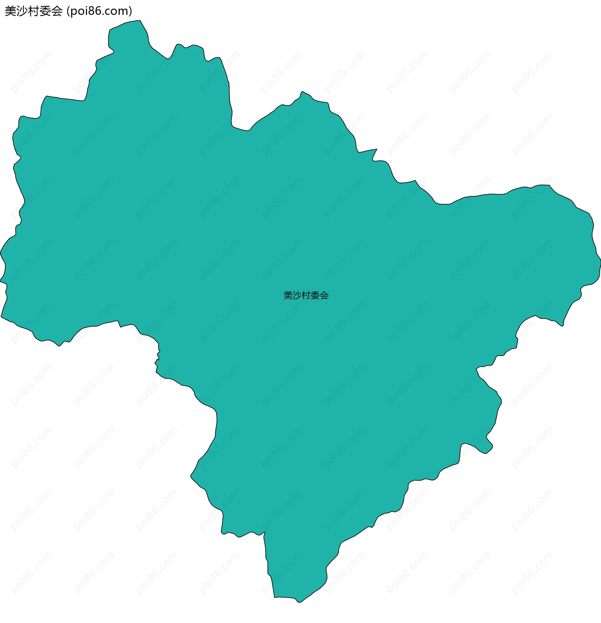 美沙村委会边界地图