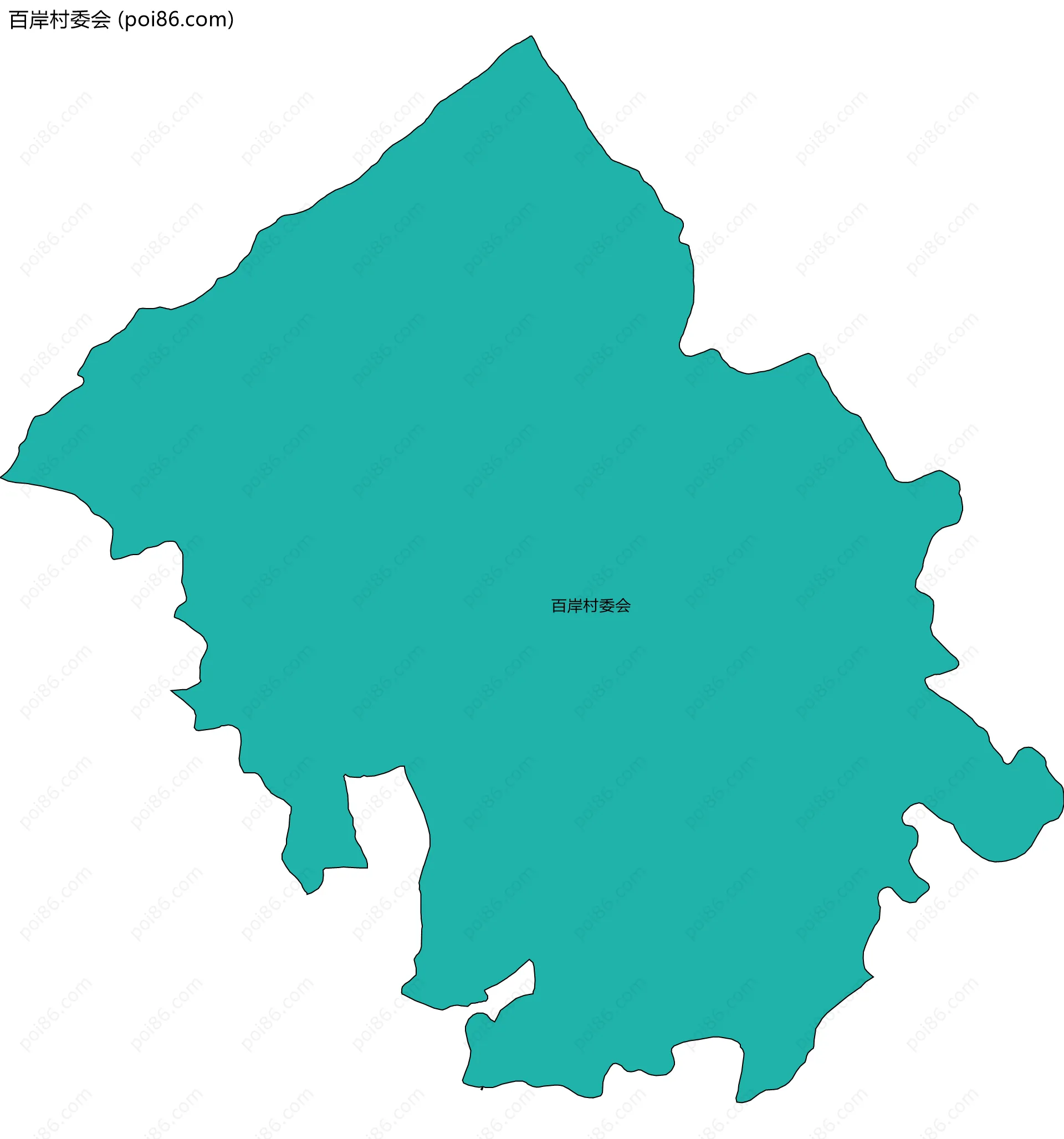 百岸村委会边界地图