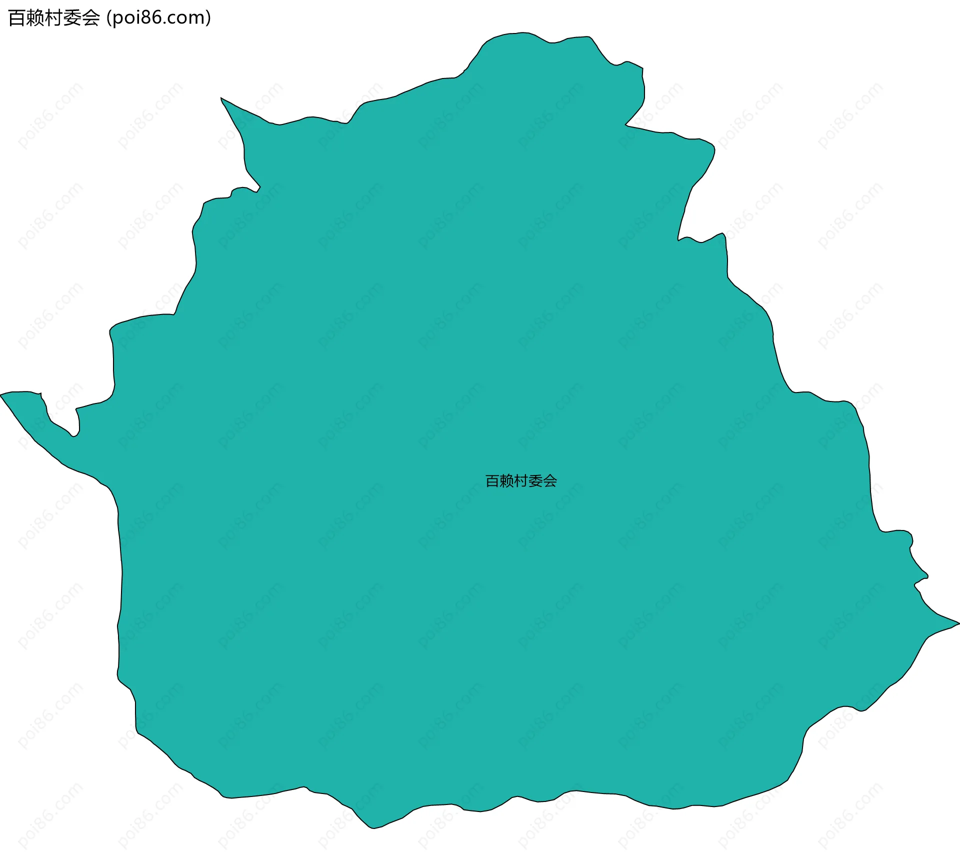 百赖村委会边界地图