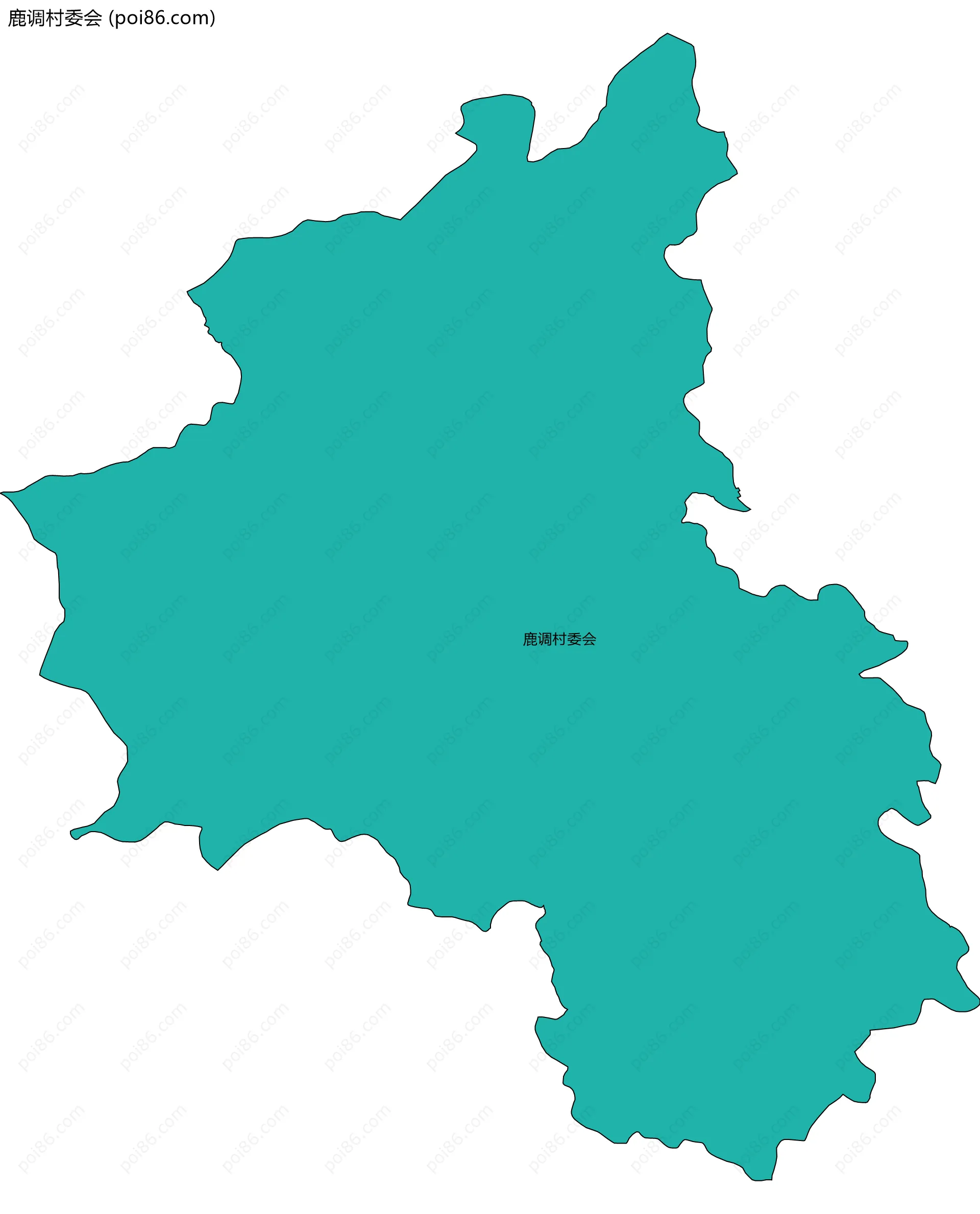 鹿调村委会边界地图