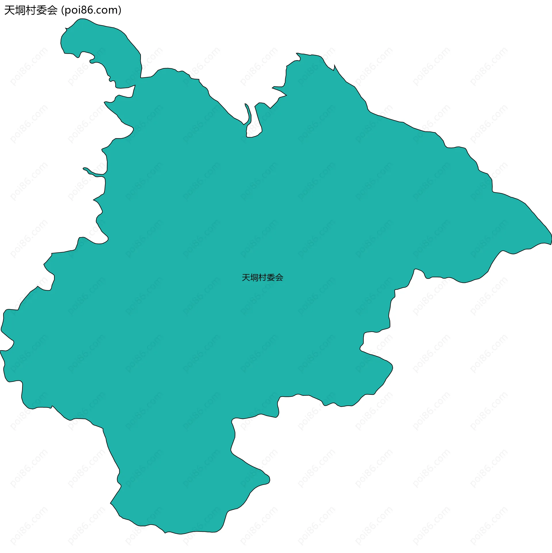 天垌村委会边界地图