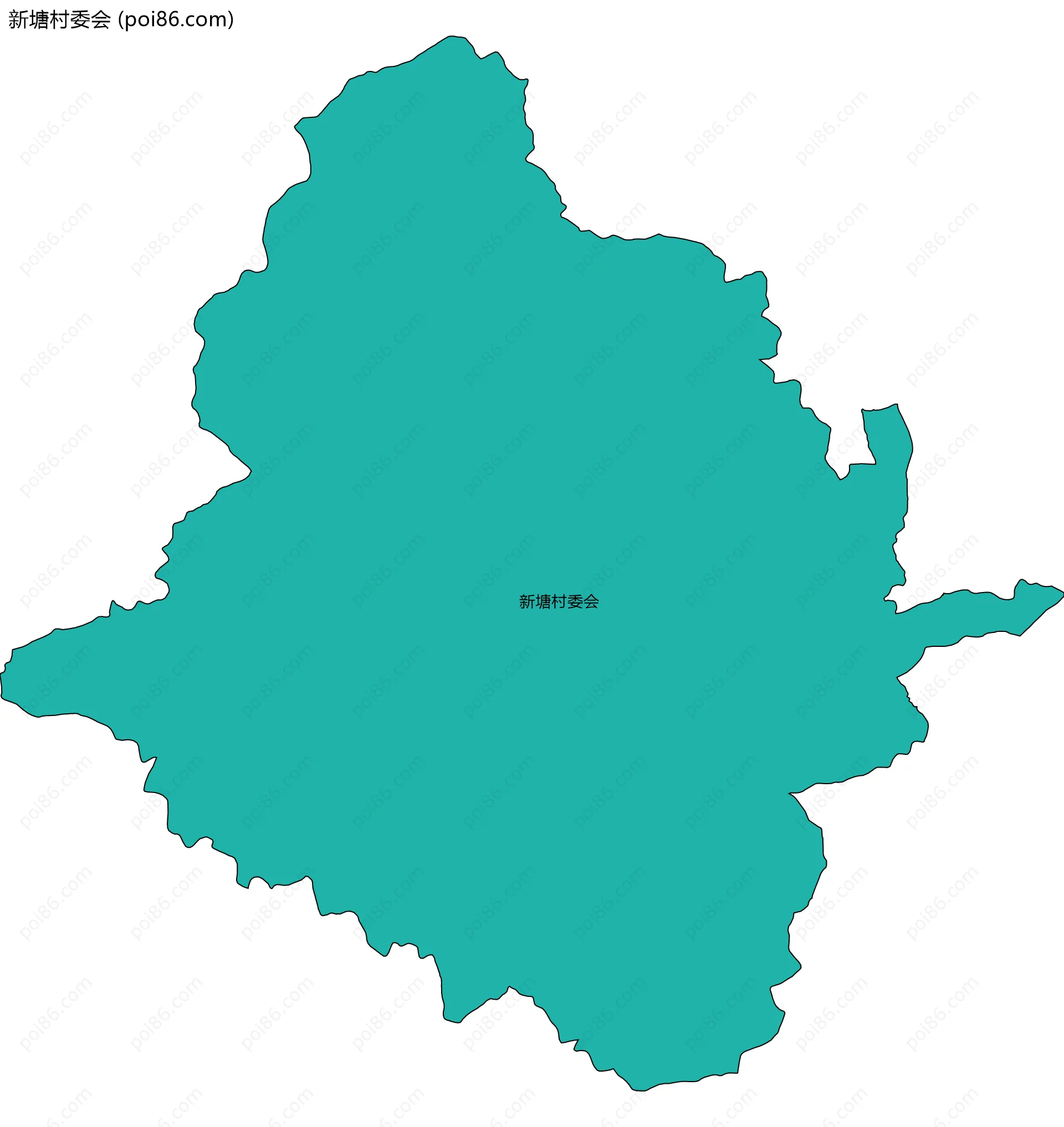 新塘村委会边界地图