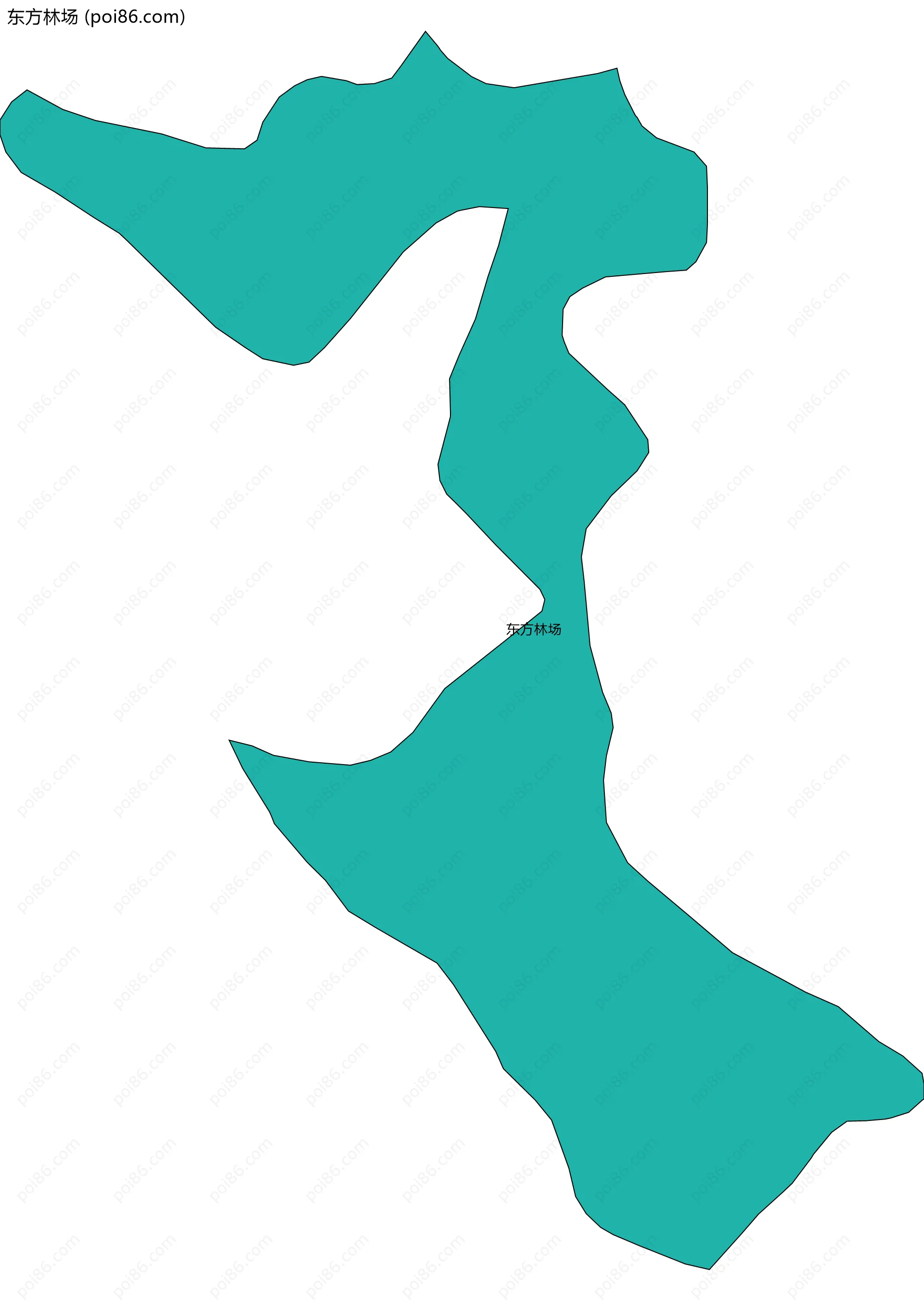 东方林场边界地图