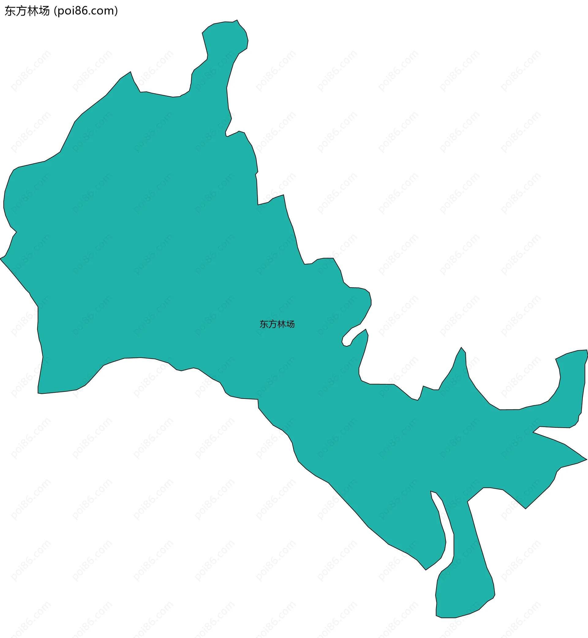 东方林场边界地图