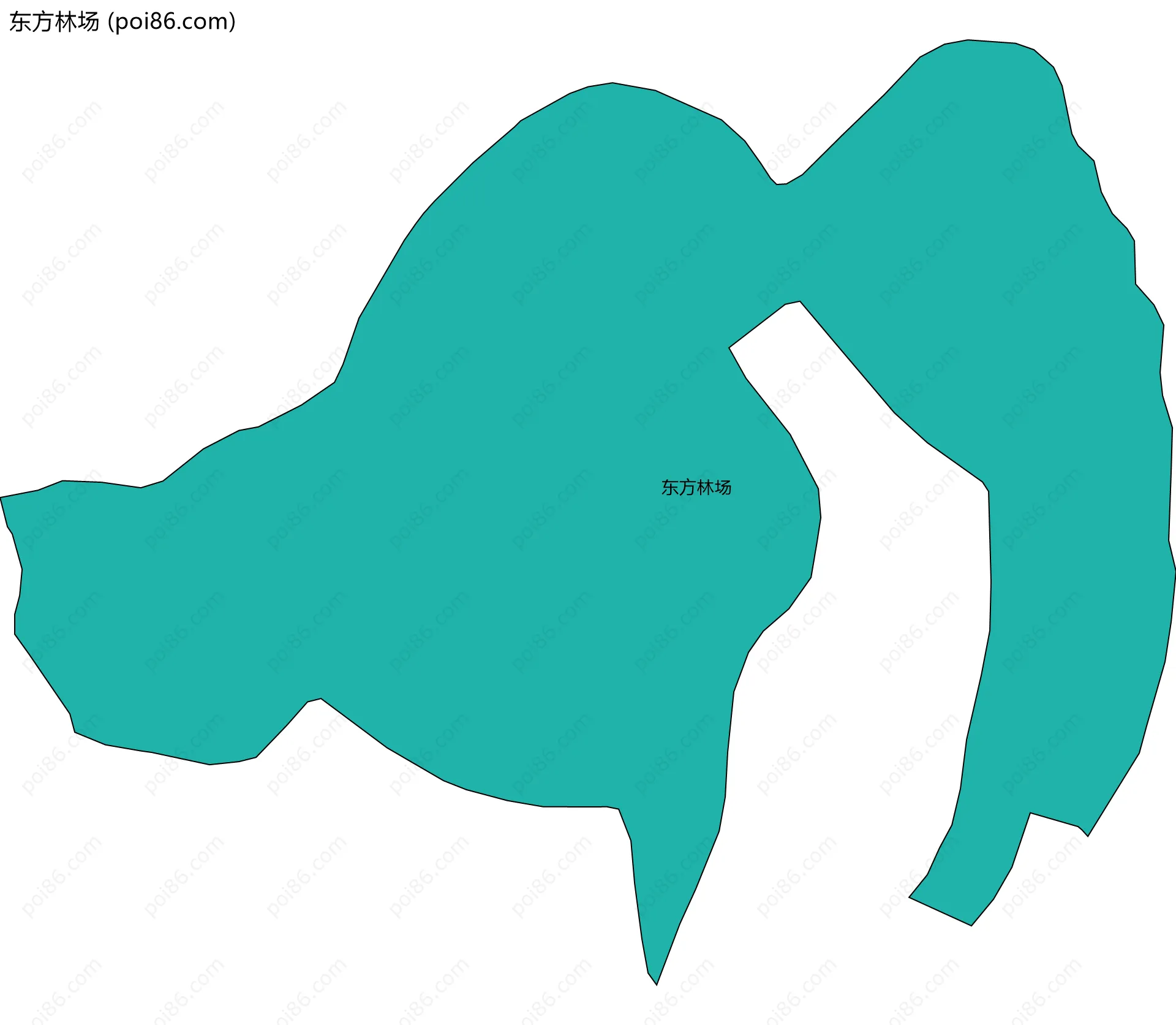 东方林场边界地图