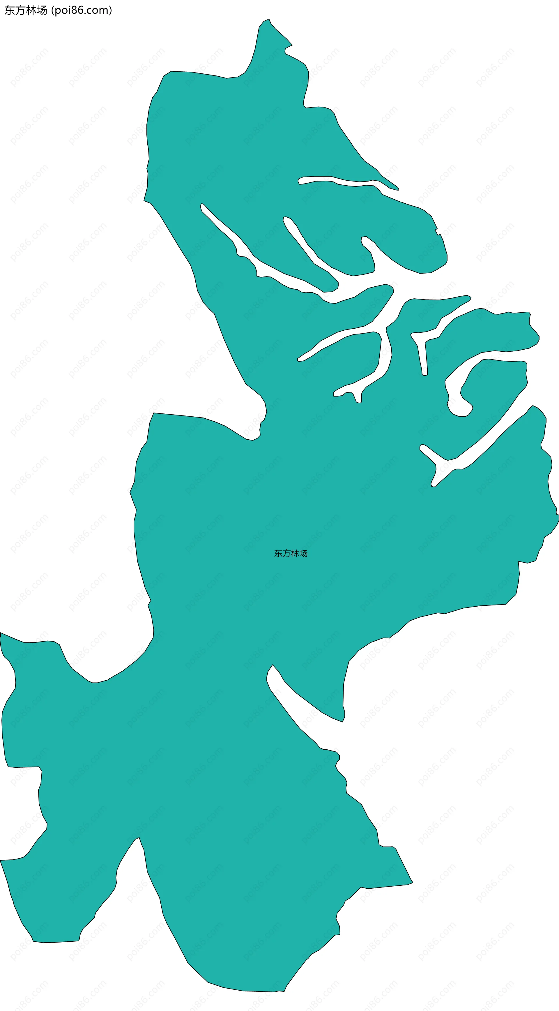 东方林场边界地图