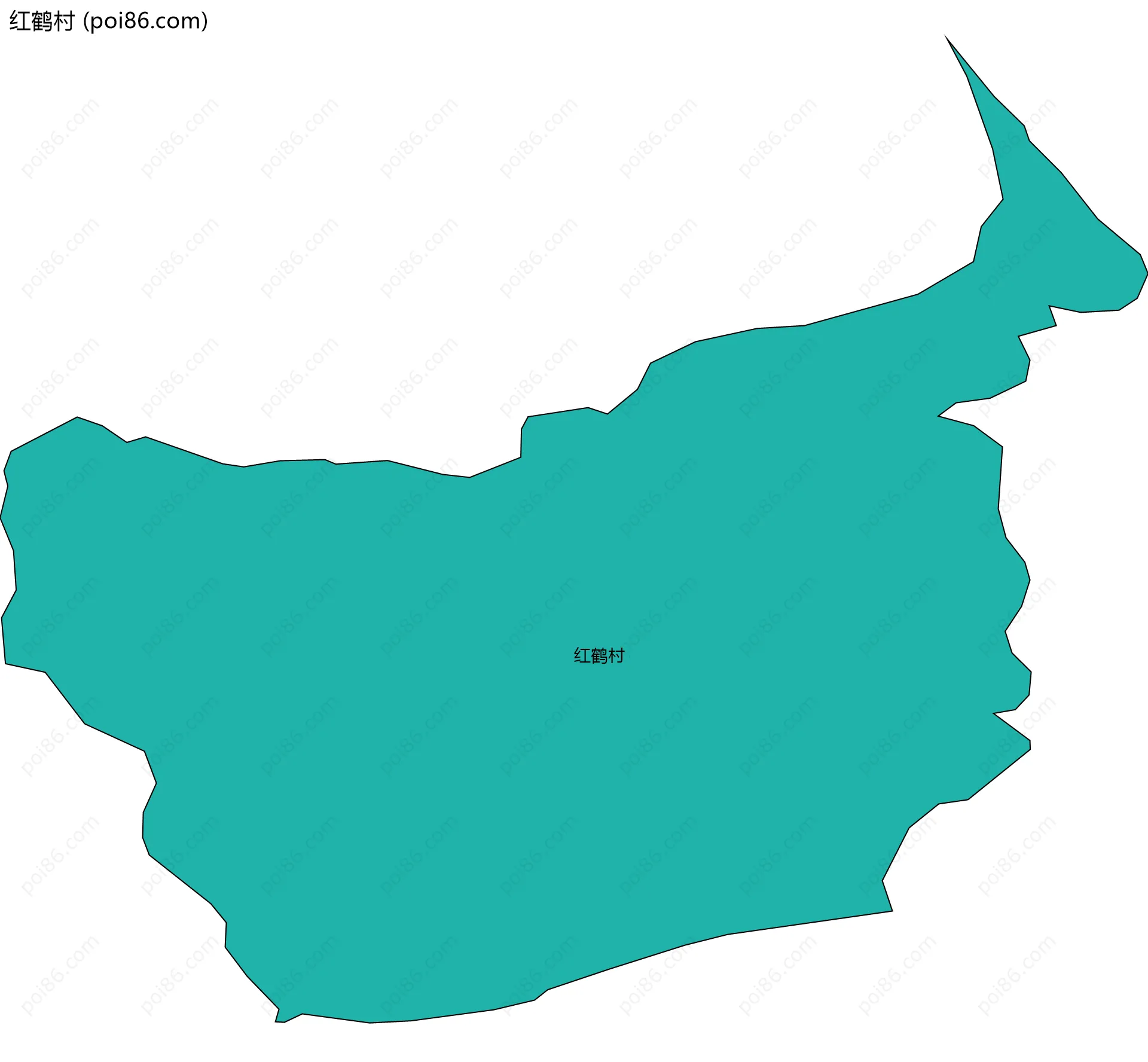 红鹤村边界地图