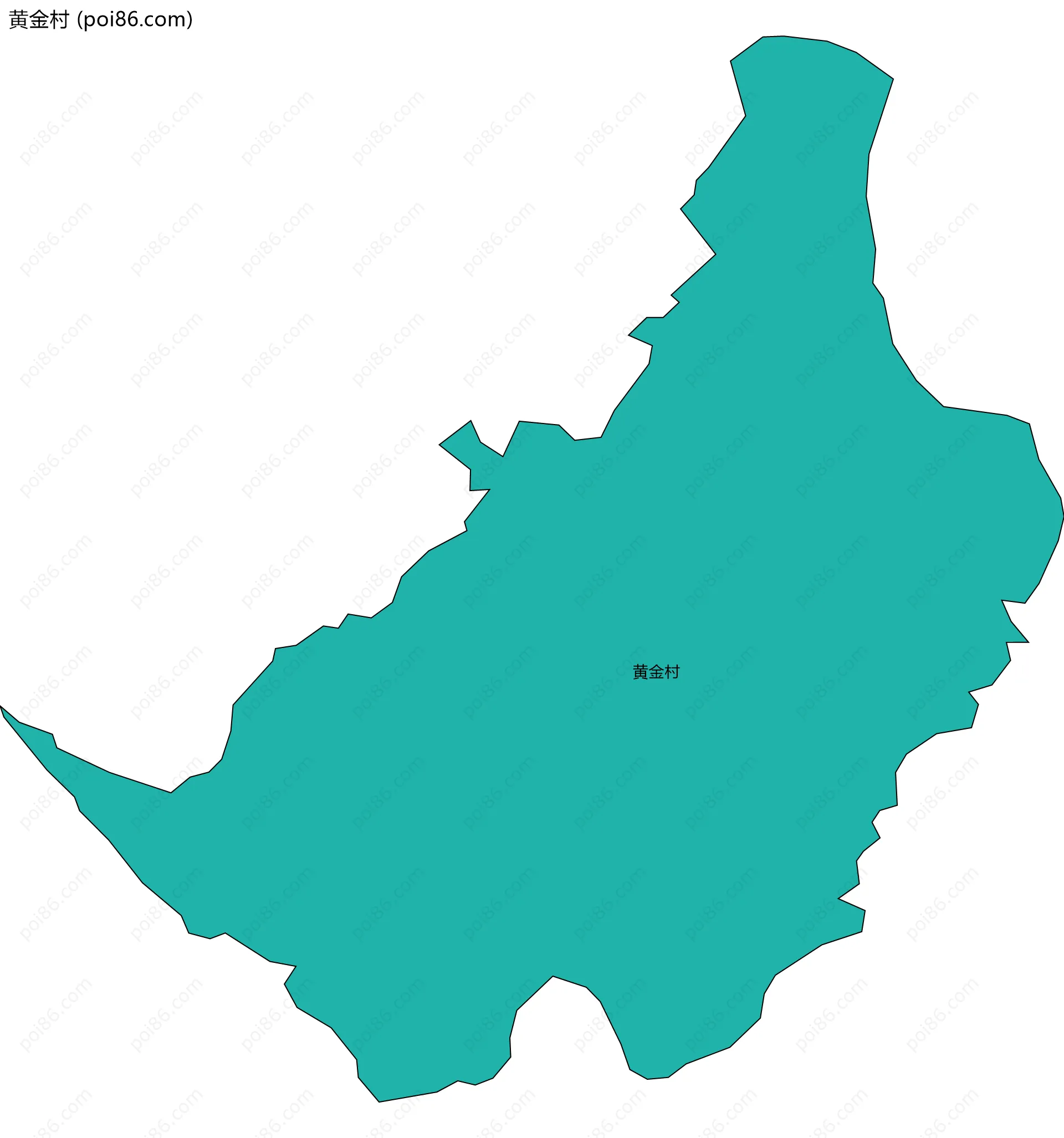黄金村边界地图