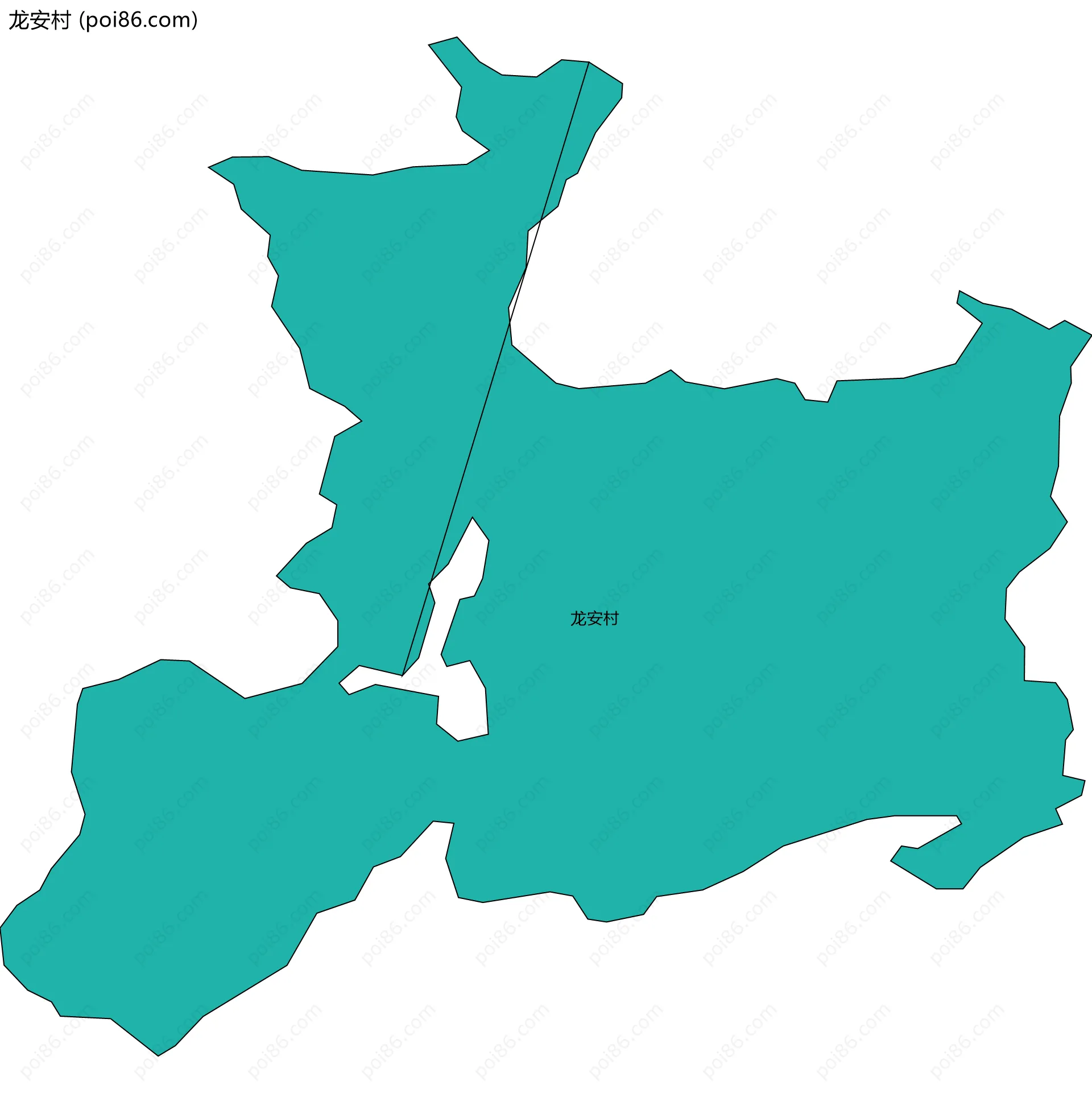 龙安村边界地图