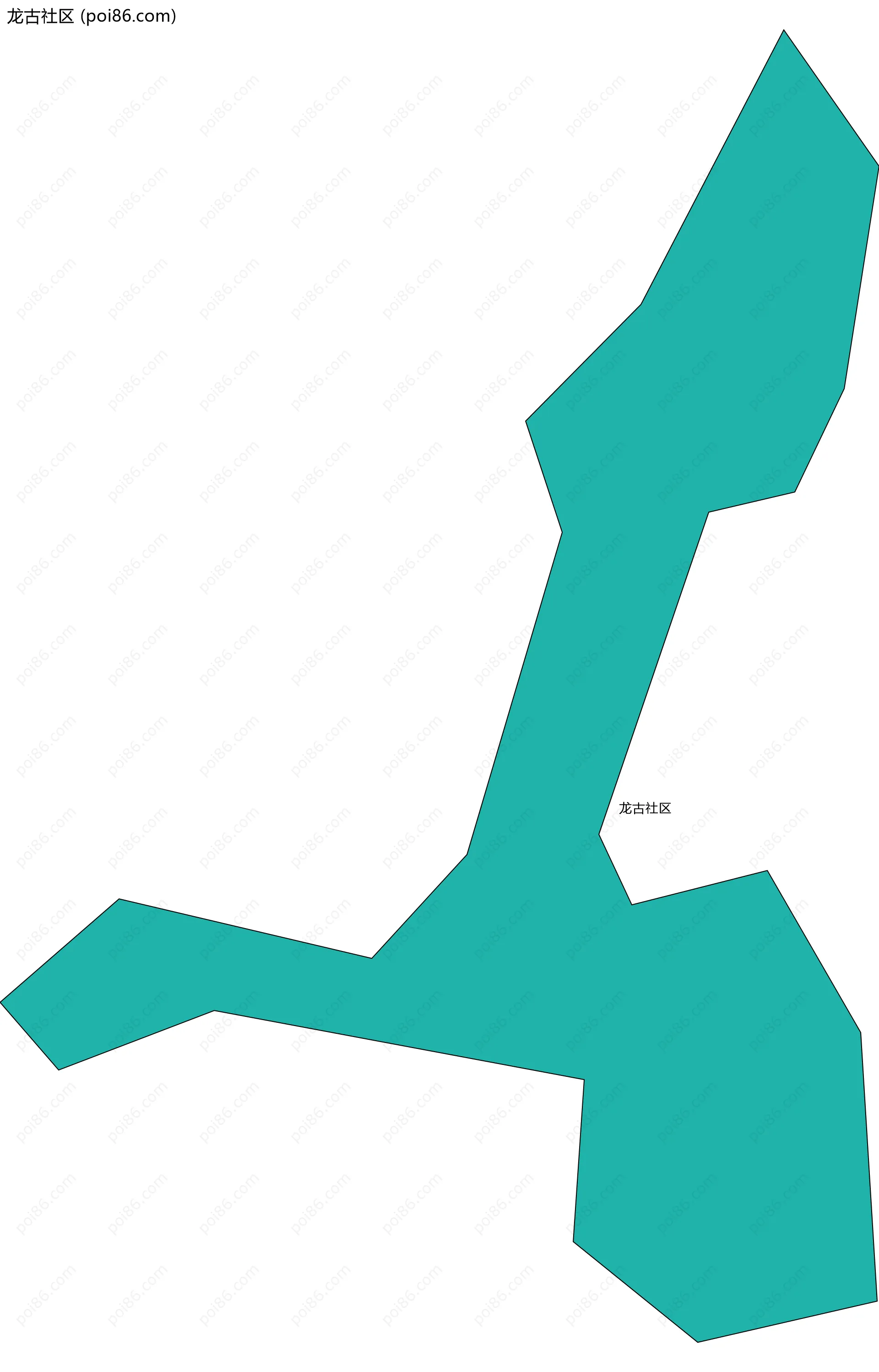 龙古社区边界地图