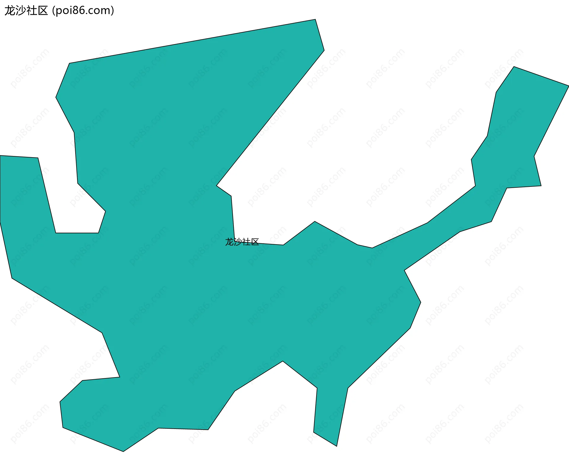 龙沙社区边界地图