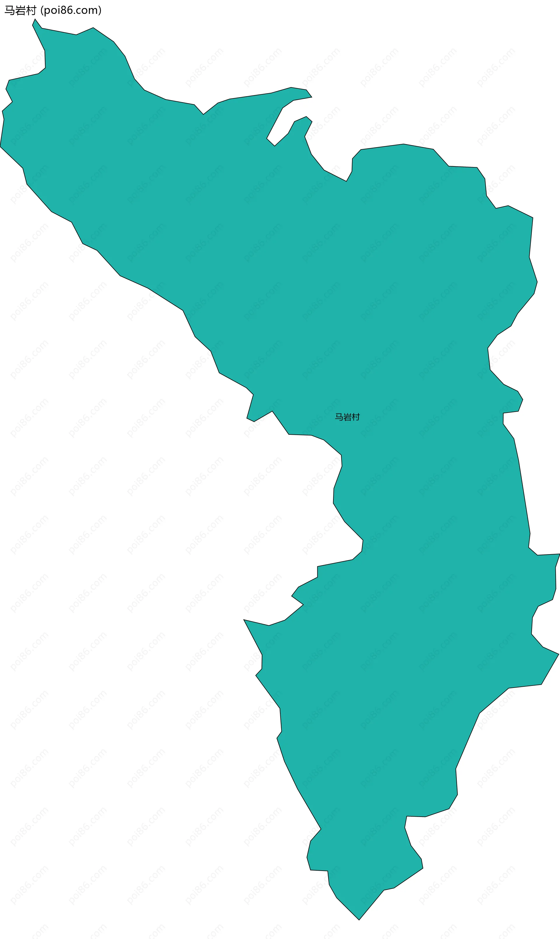 马岩村边界地图