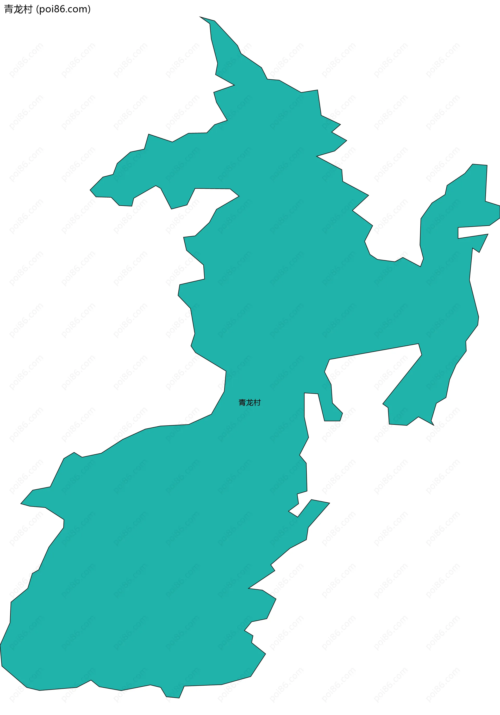 青龙村边界地图