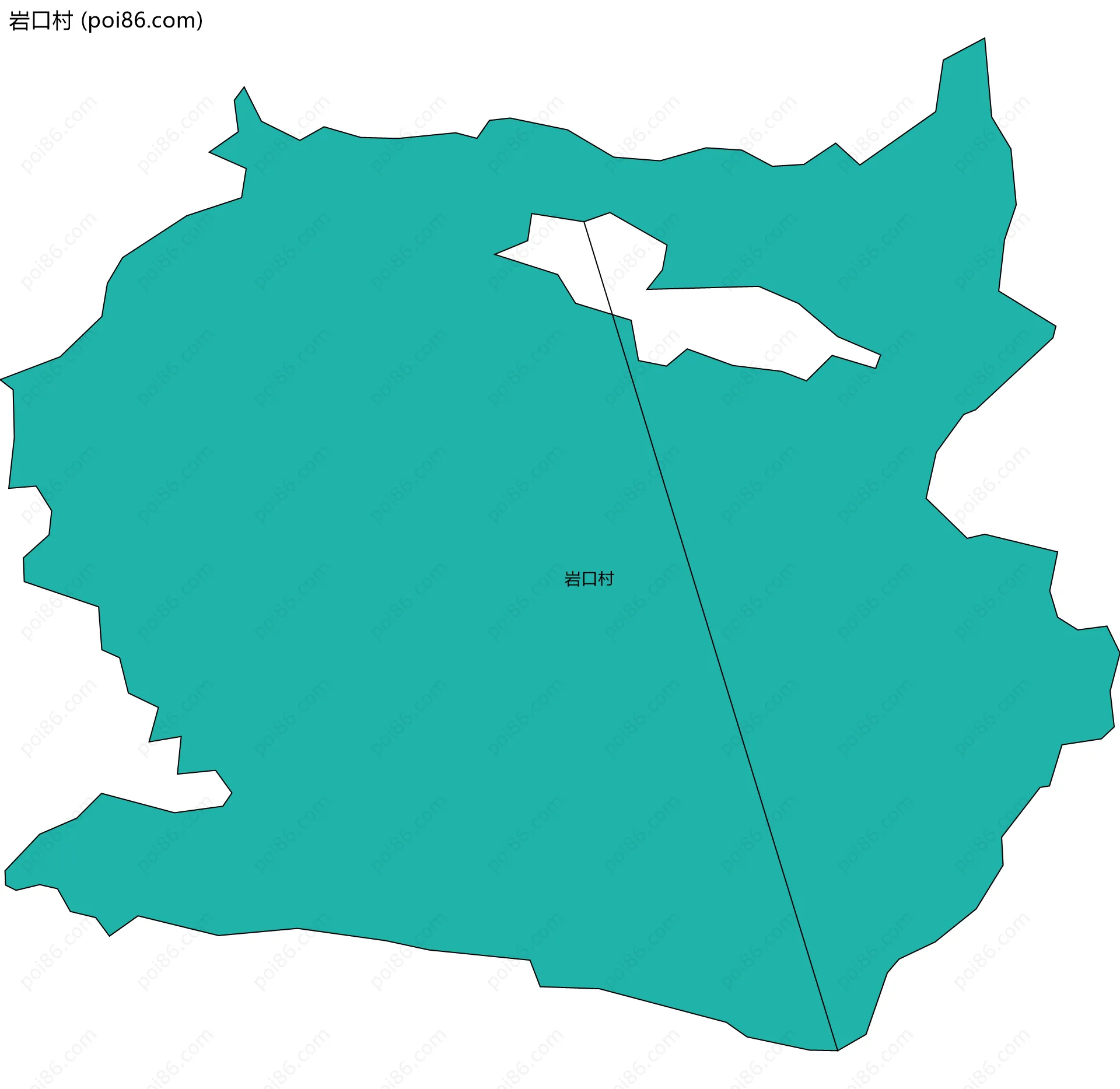 岩口村边界地图