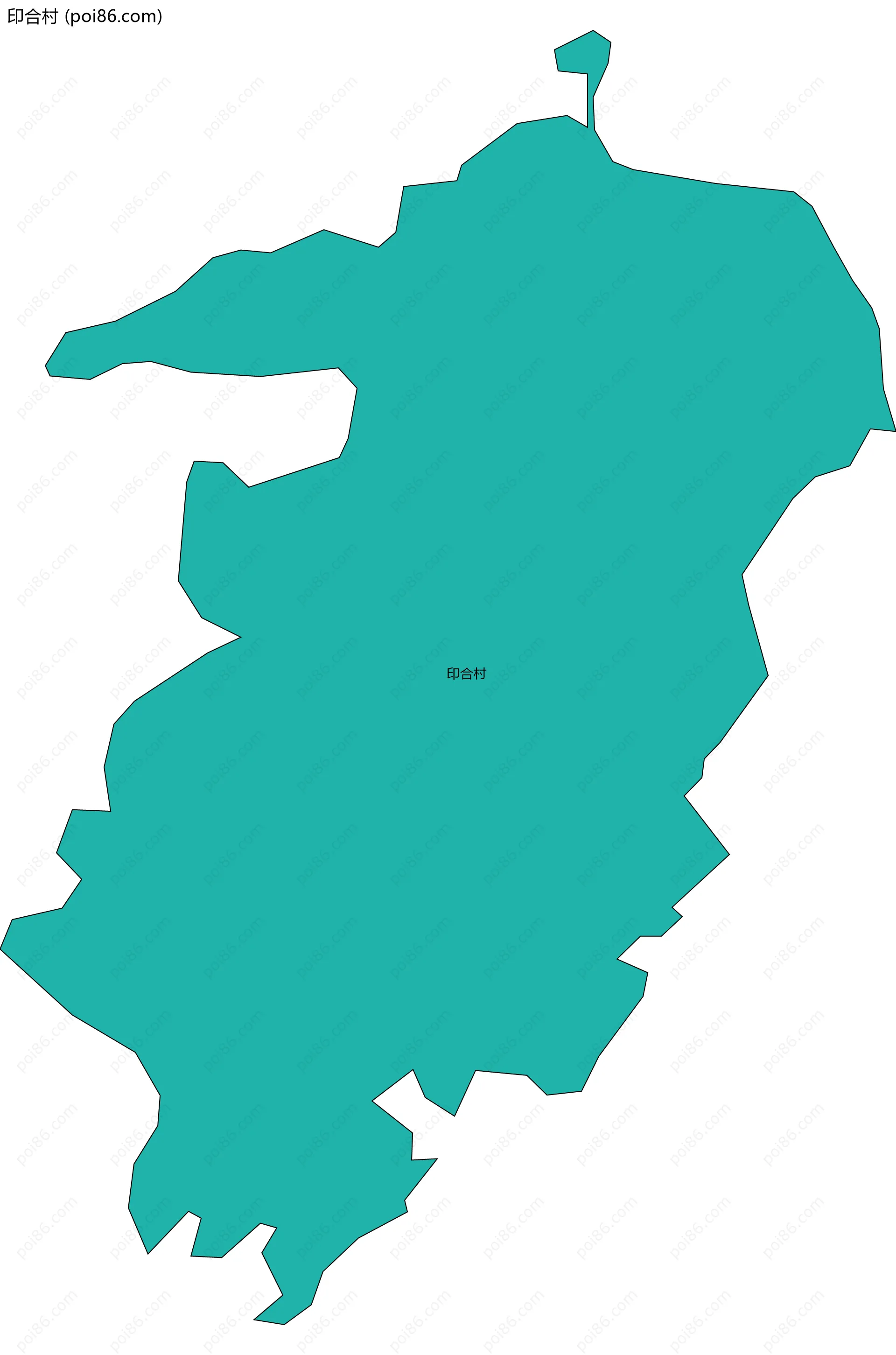 印合村边界地图