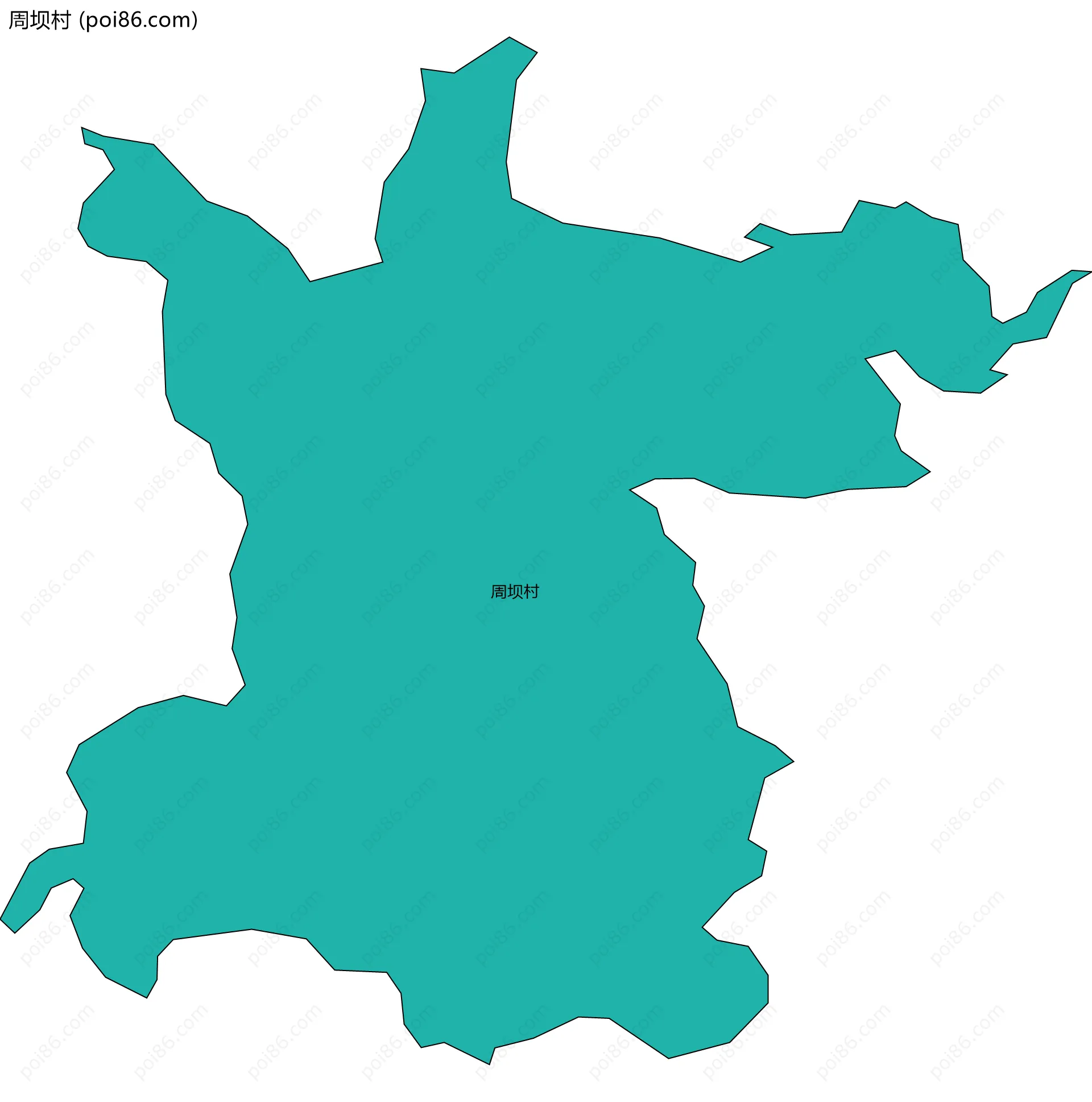 周坝村边界地图