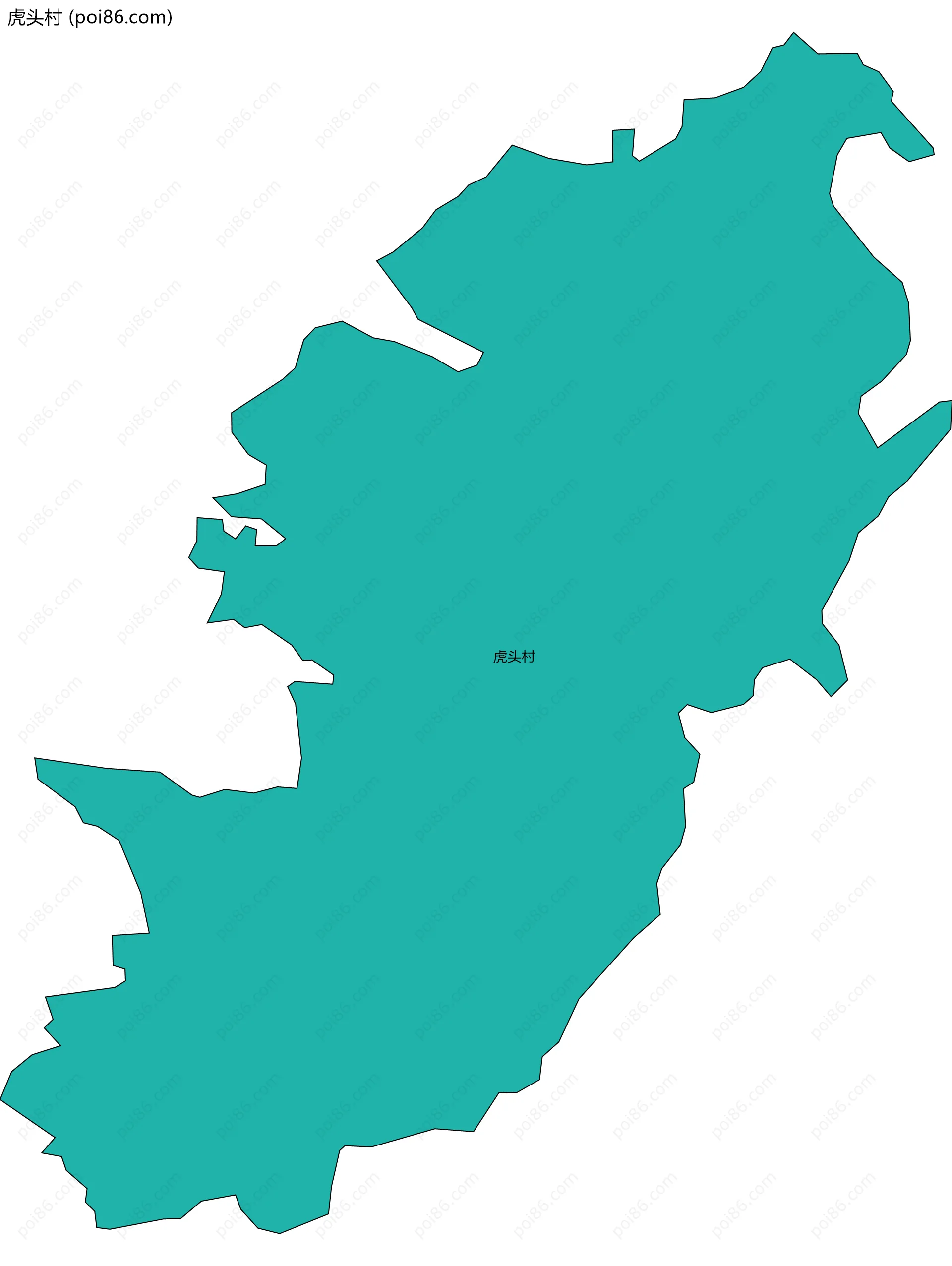 虎头村边界地图