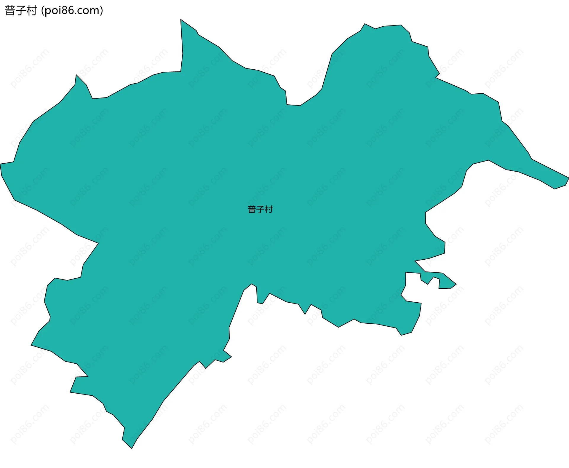 普子村边界地图