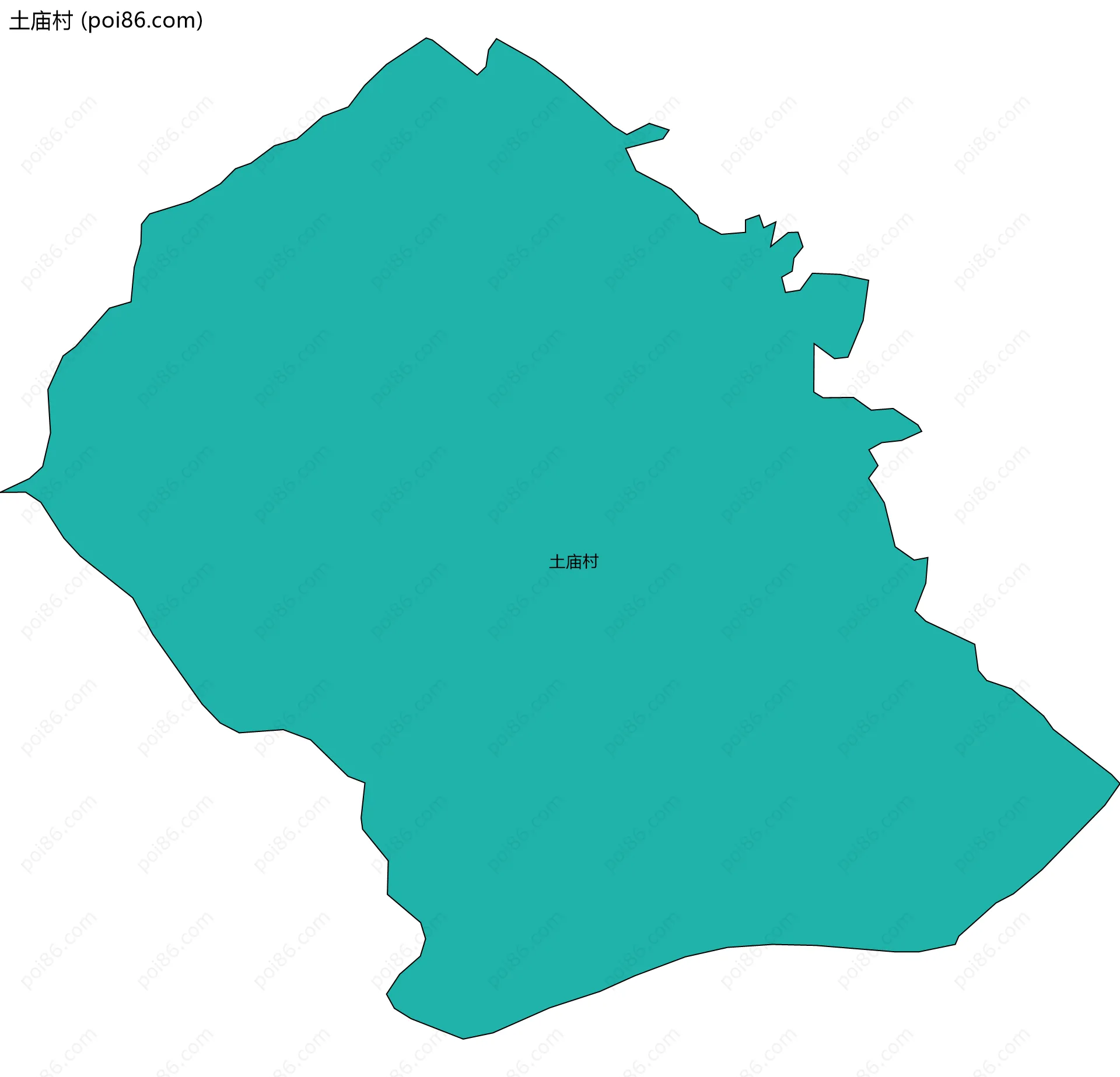 土庙村边界地图