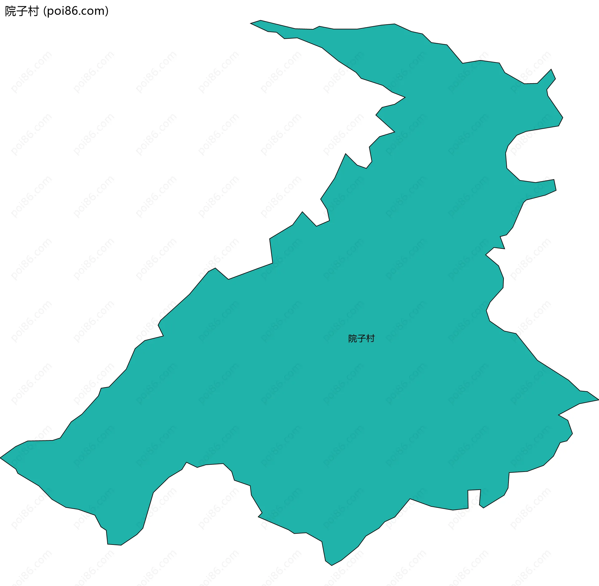 院子村边界地图