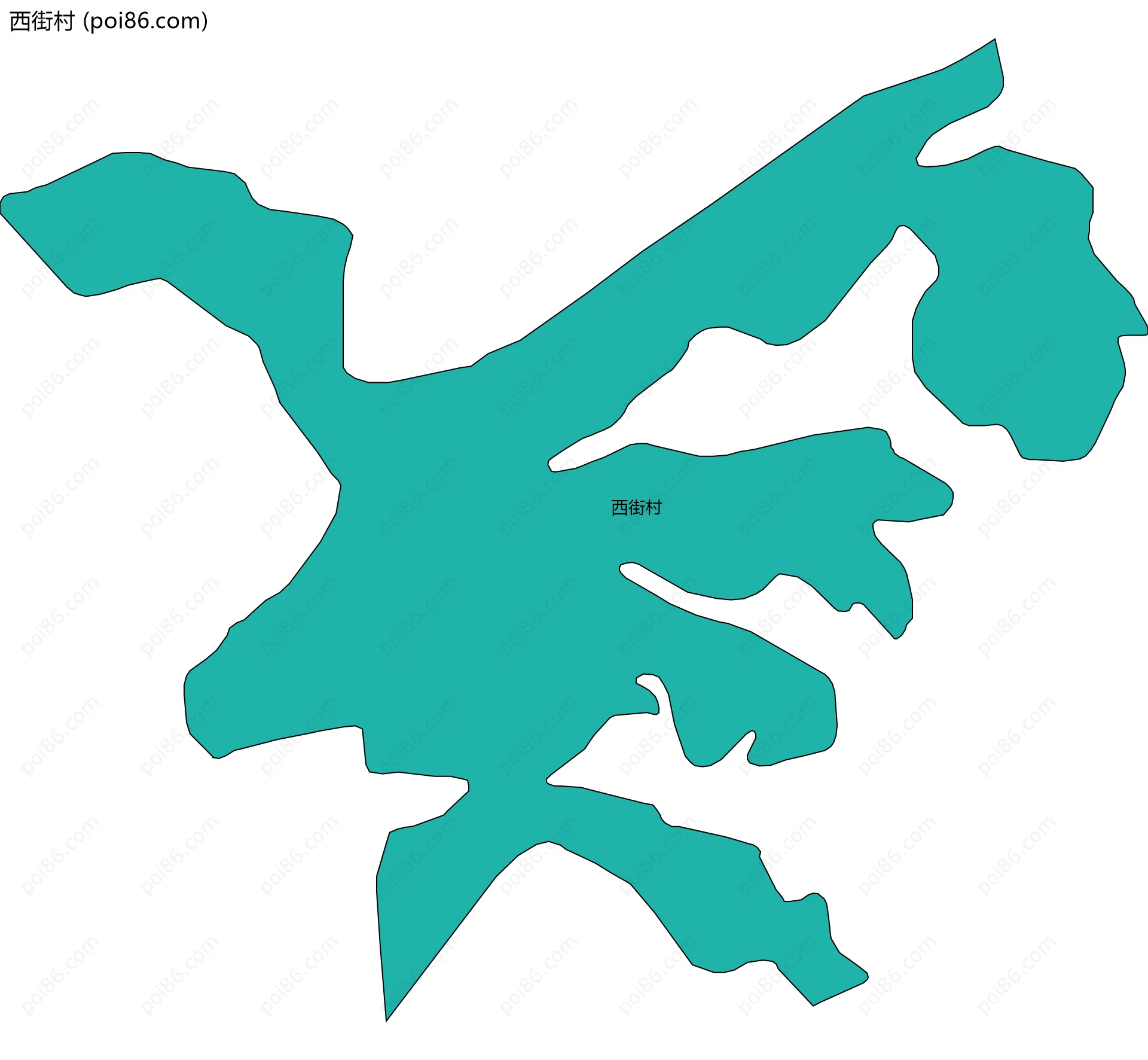 西街村边界地图