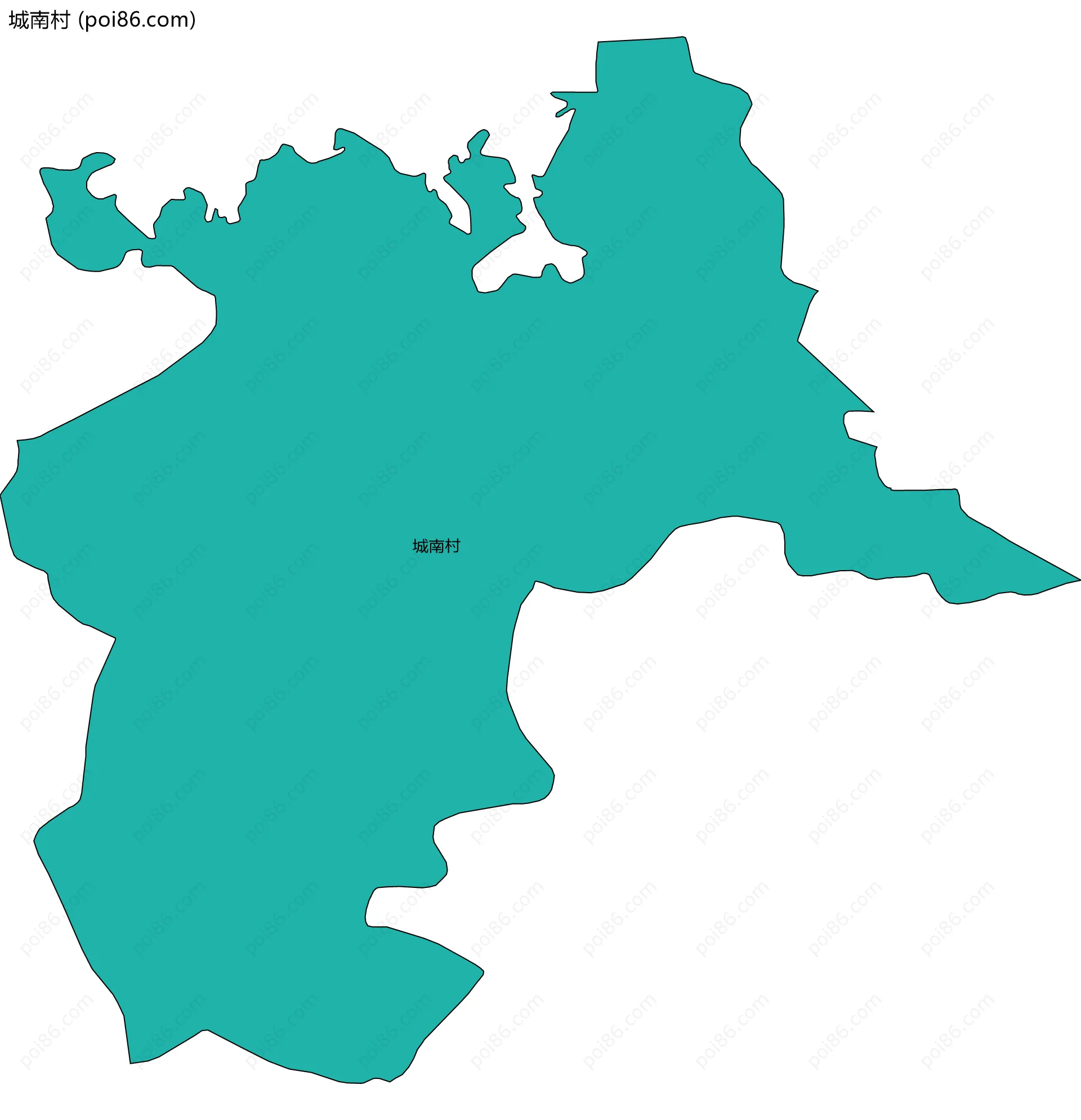 城南村边界地图