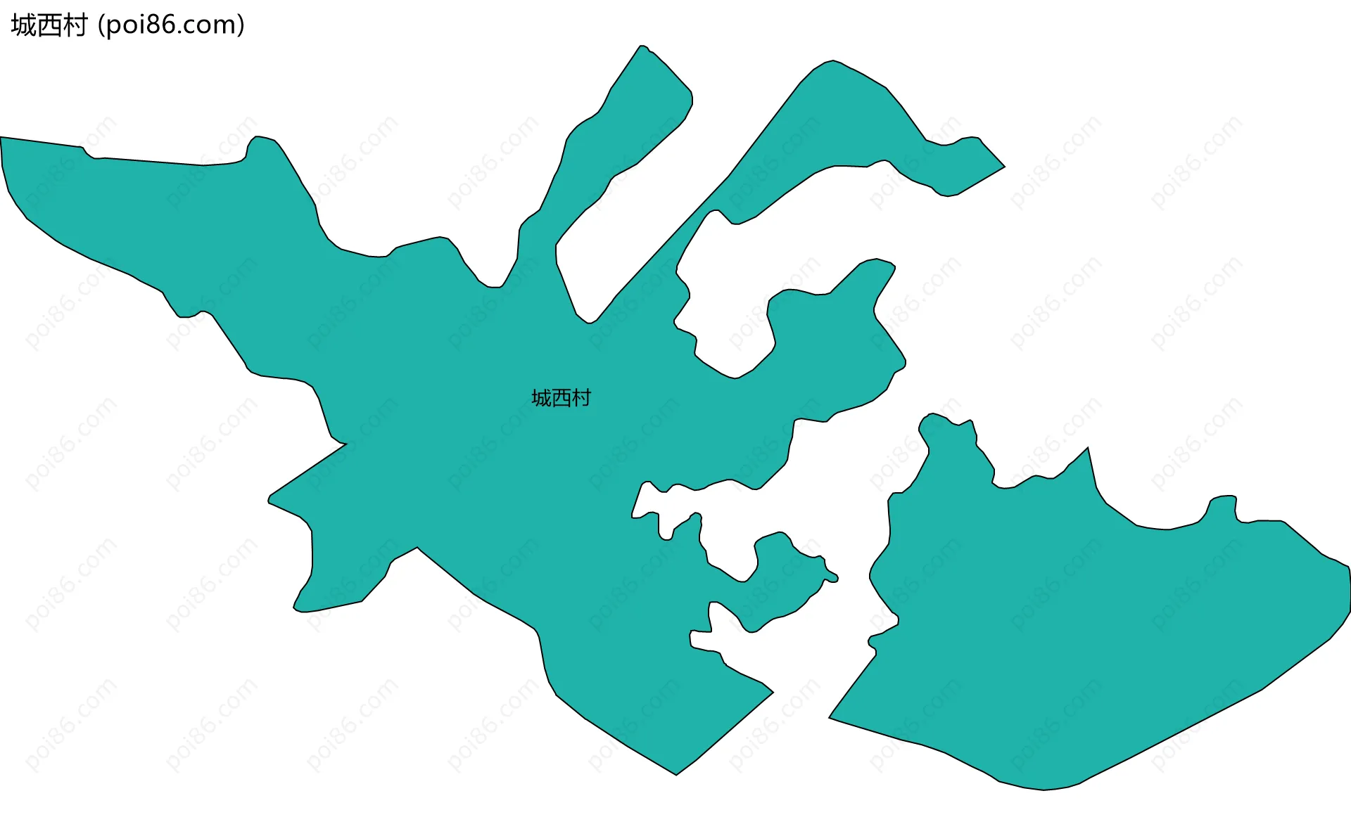 城西村边界地图