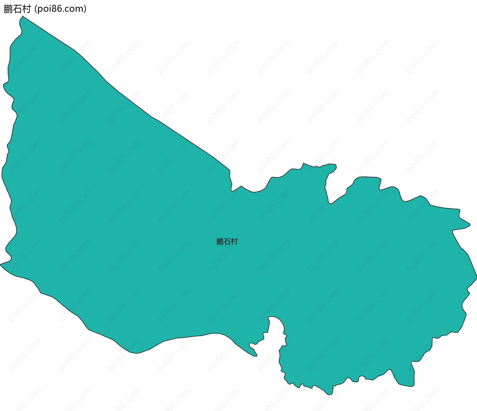 鹏石村边界地图
