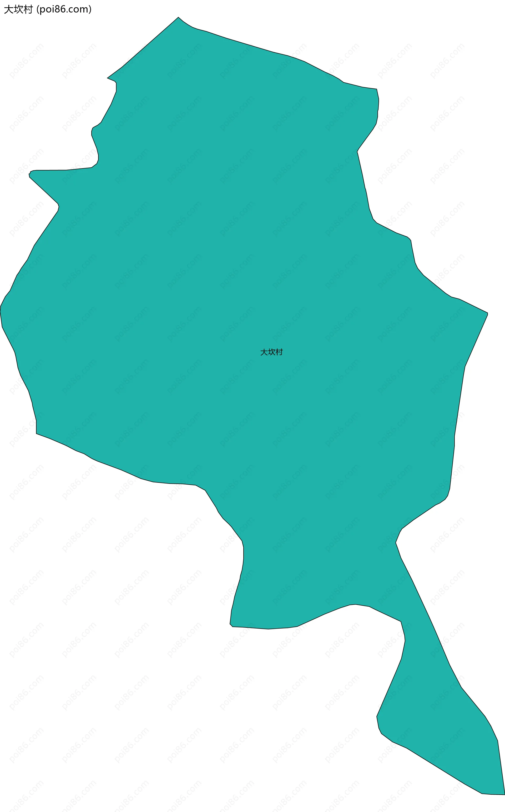 大坎村边界地图