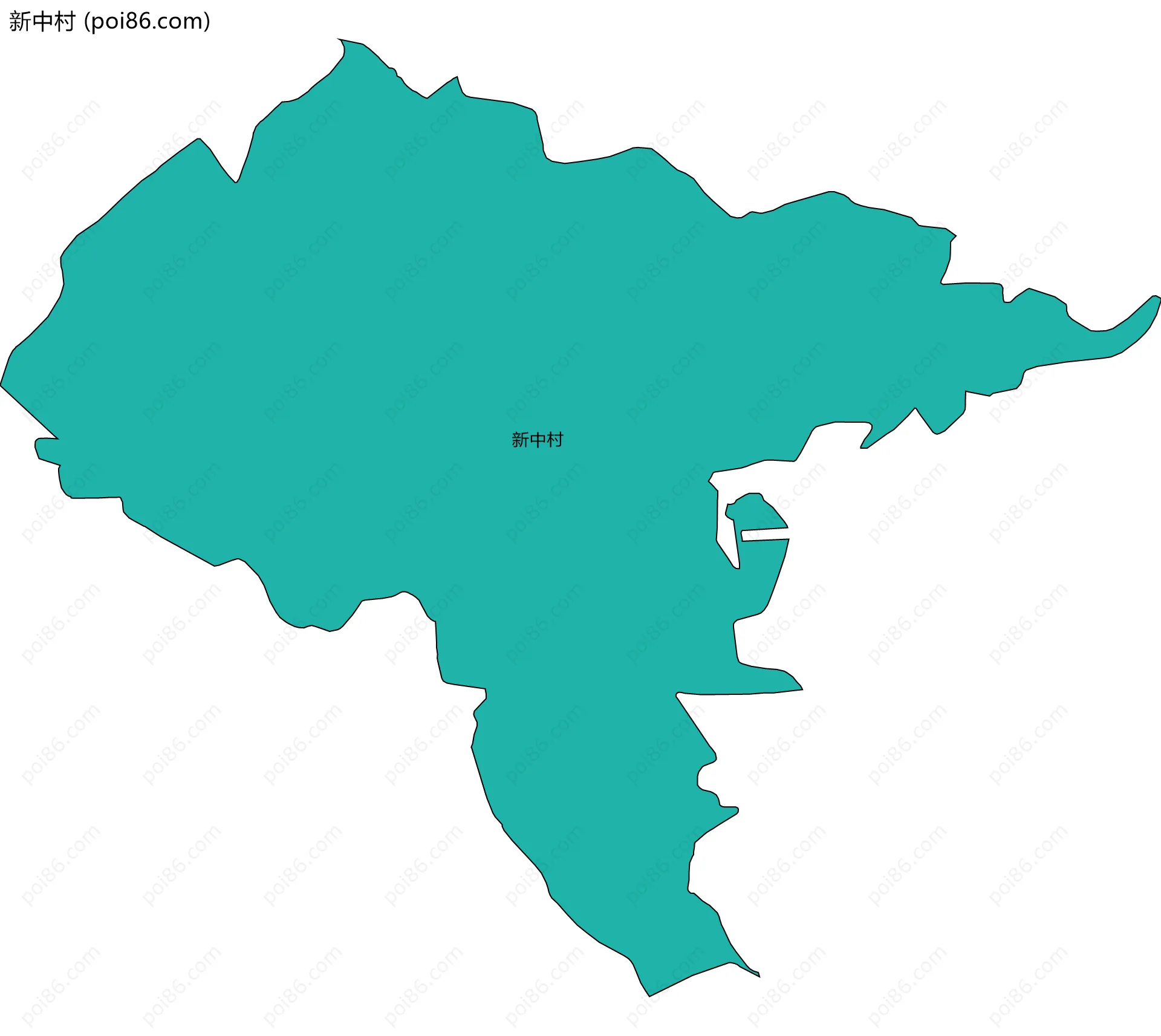 新中村边界地图