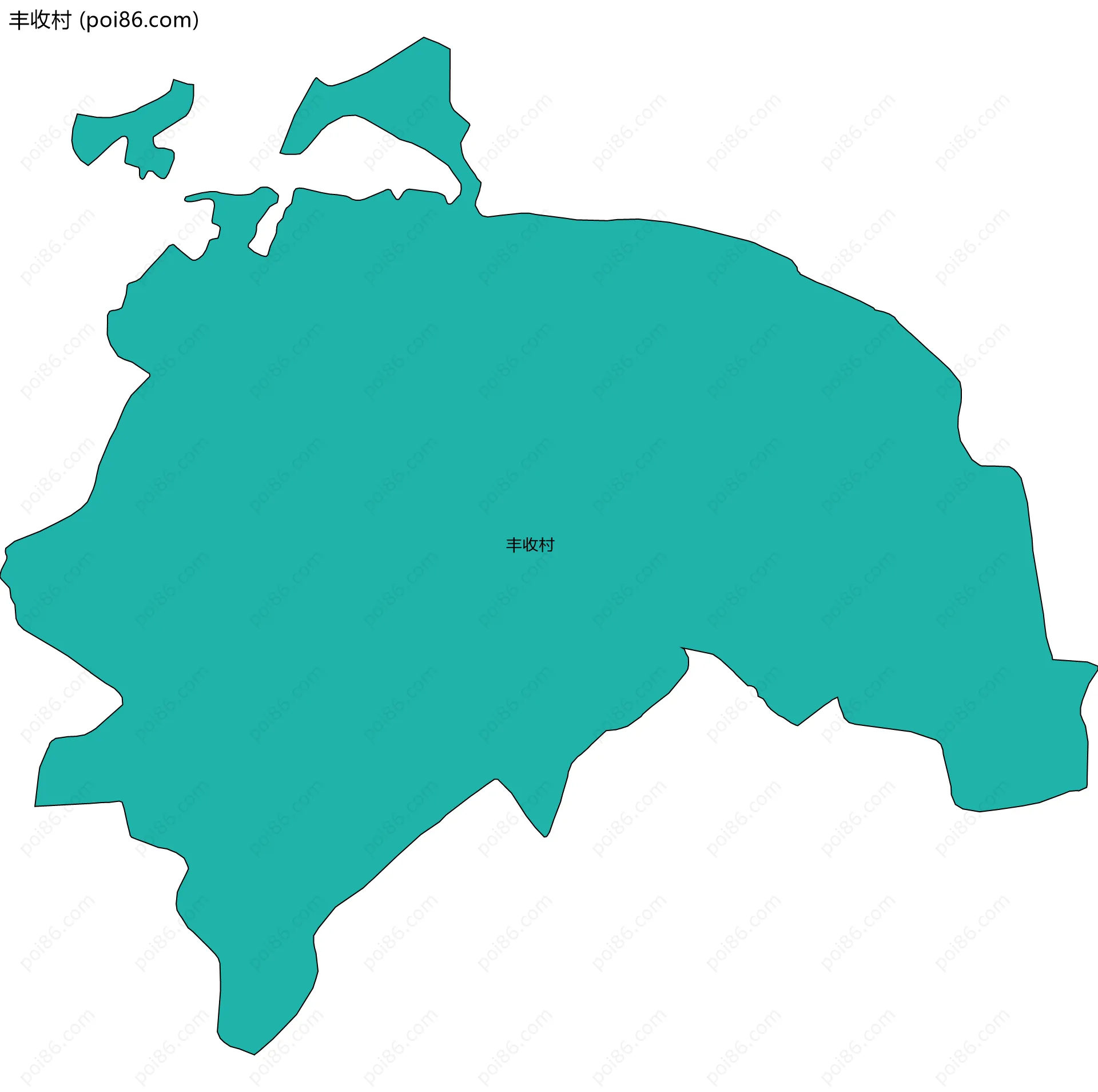 丰收村边界地图