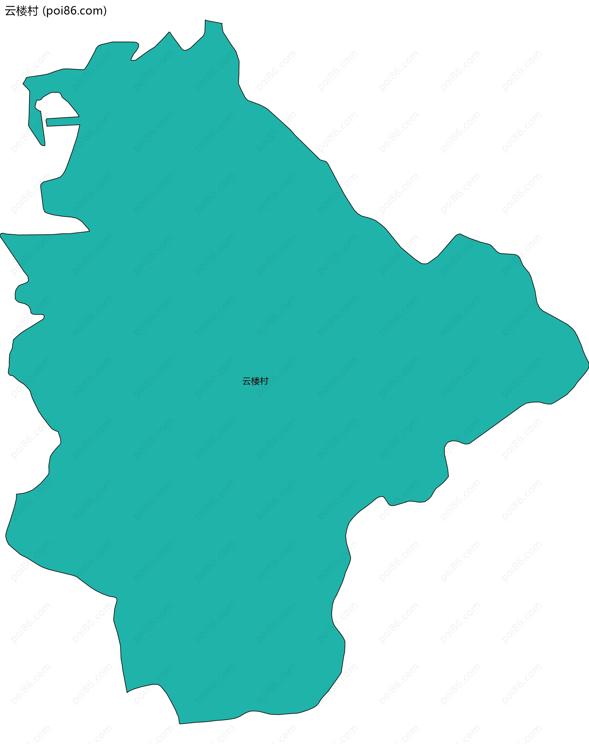 云楼村边界地图
