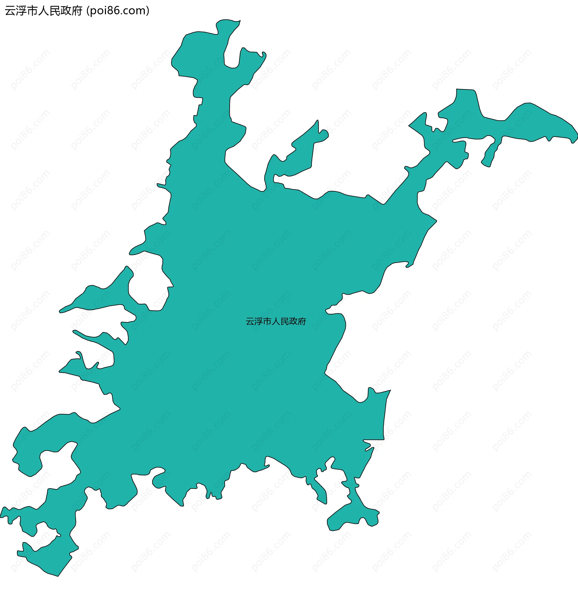 云浮市人民政府边界地图