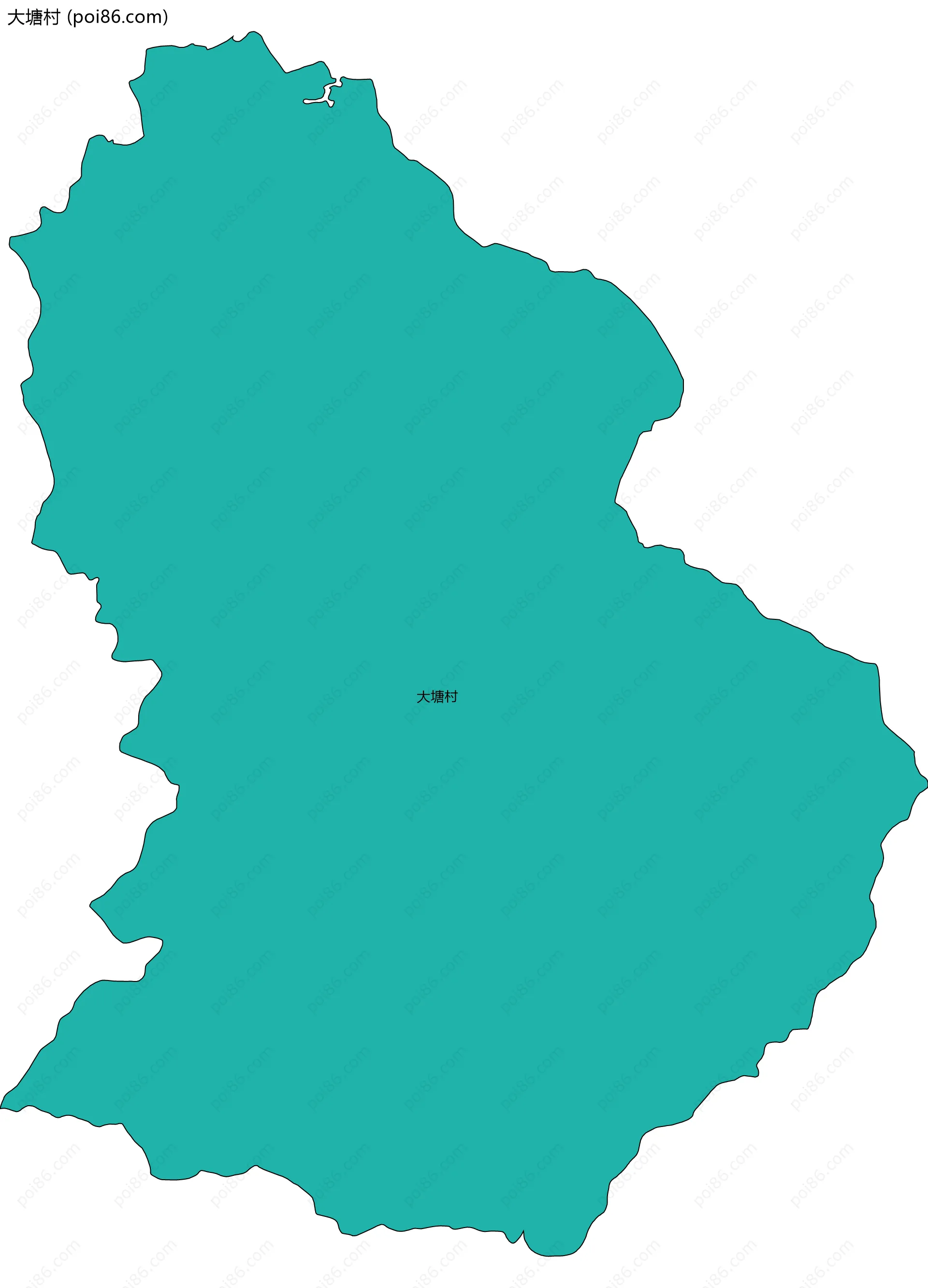 大塘村边界地图