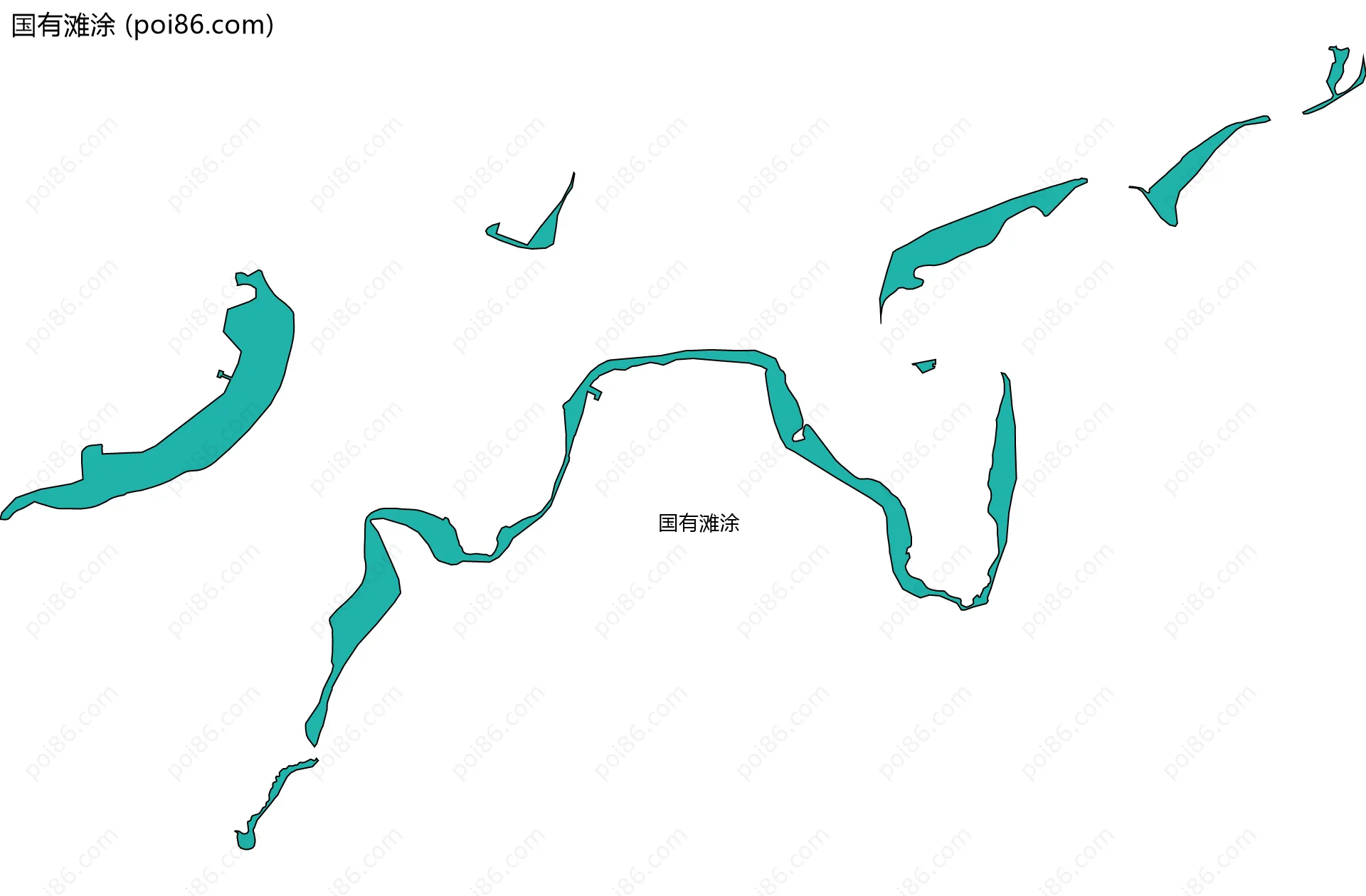 国有滩涂边界地图(五级行政区划)