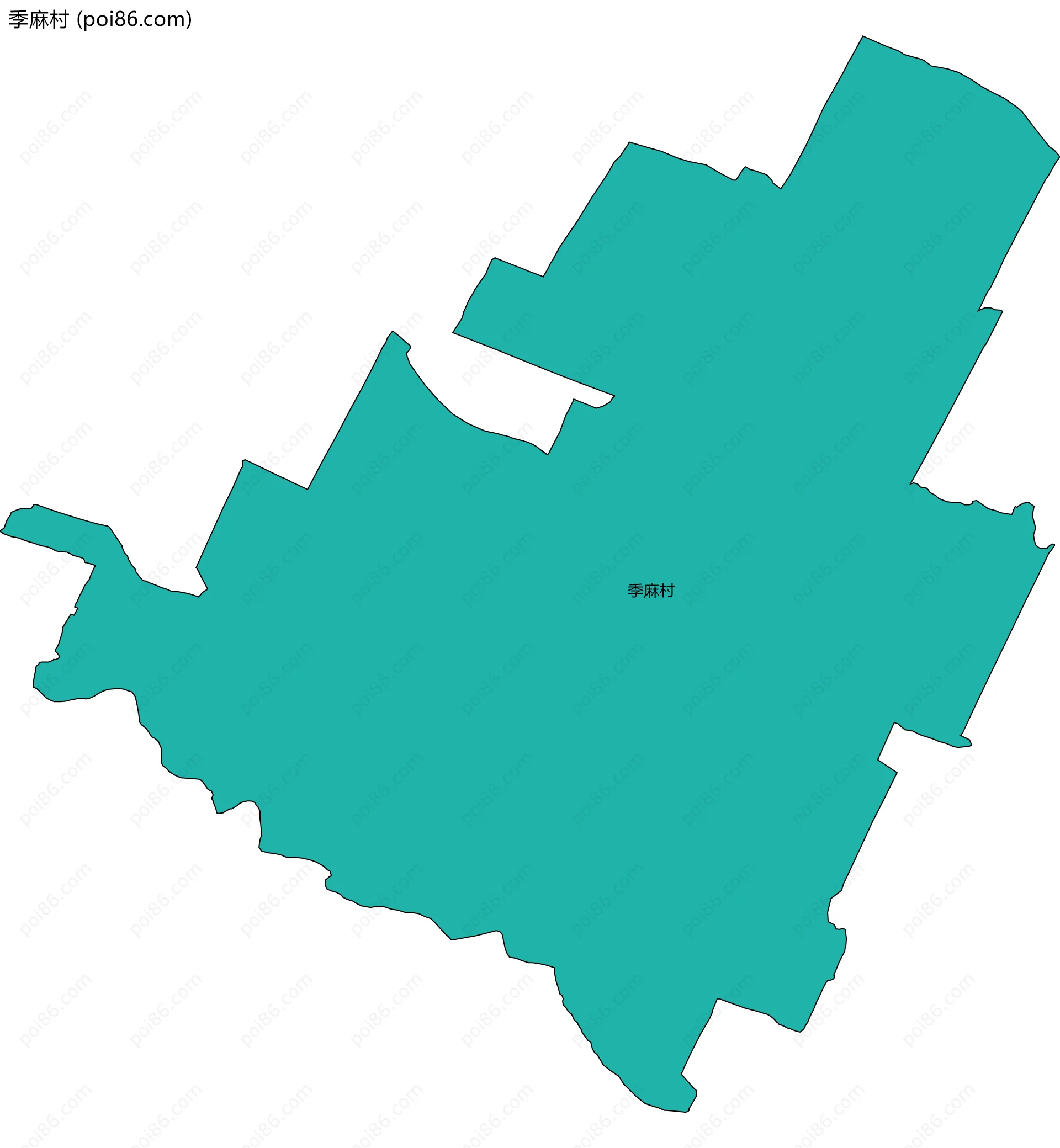 季麻村边界地图