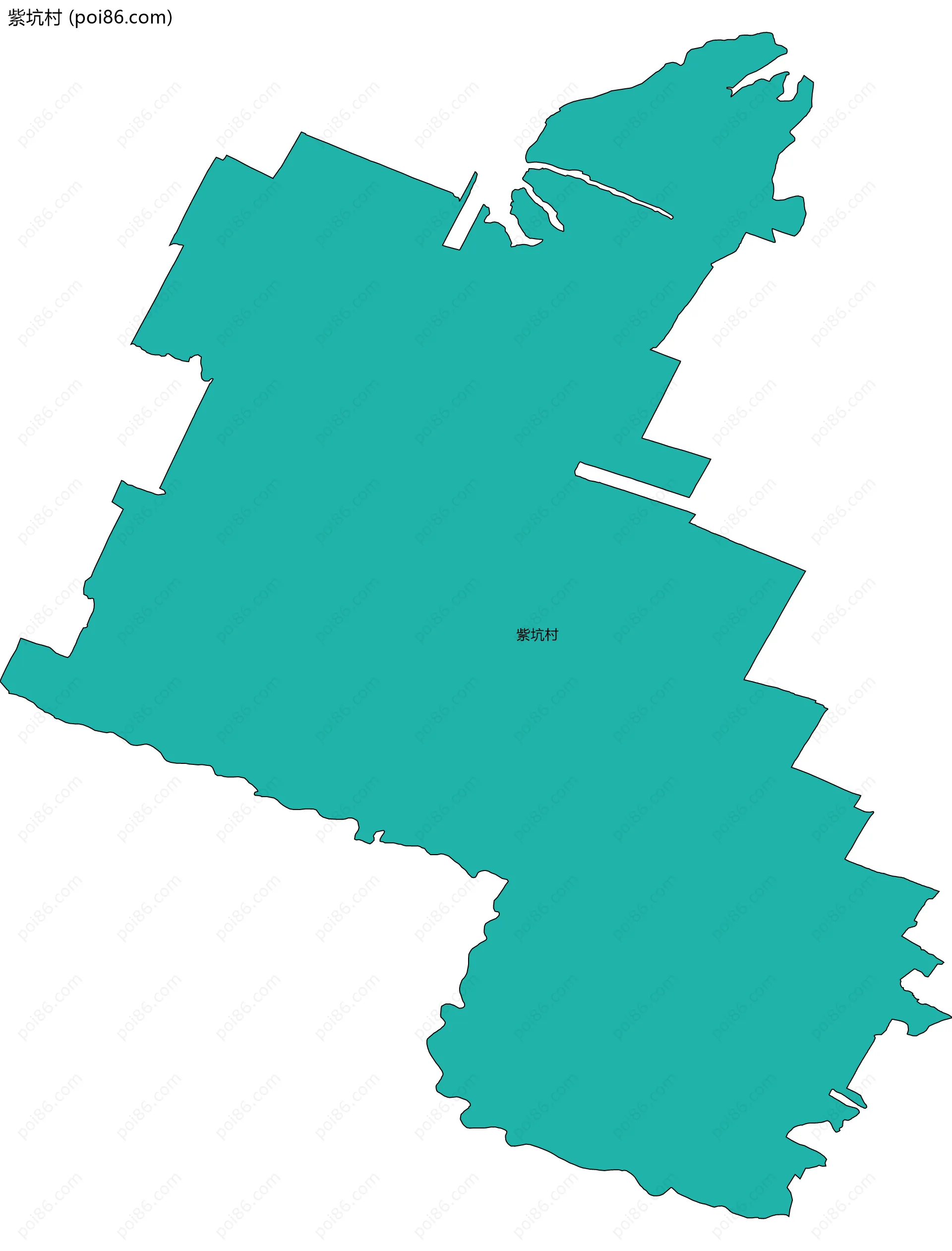 紫坑村边界地图