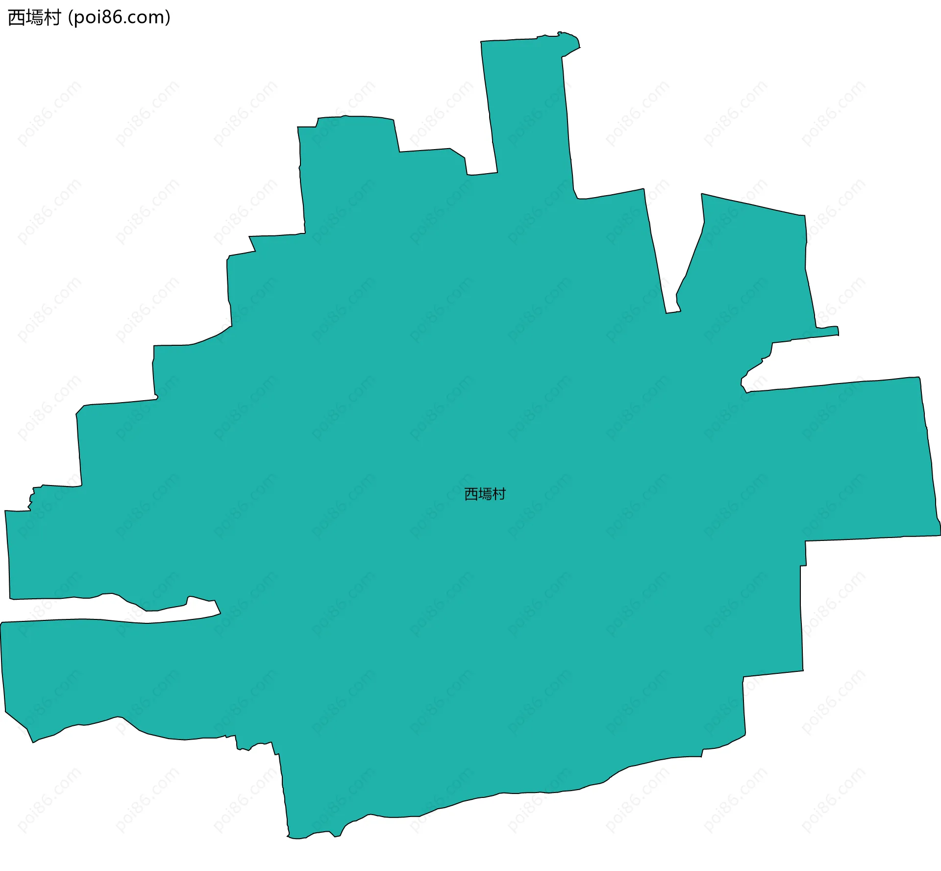 西墕村边界地图